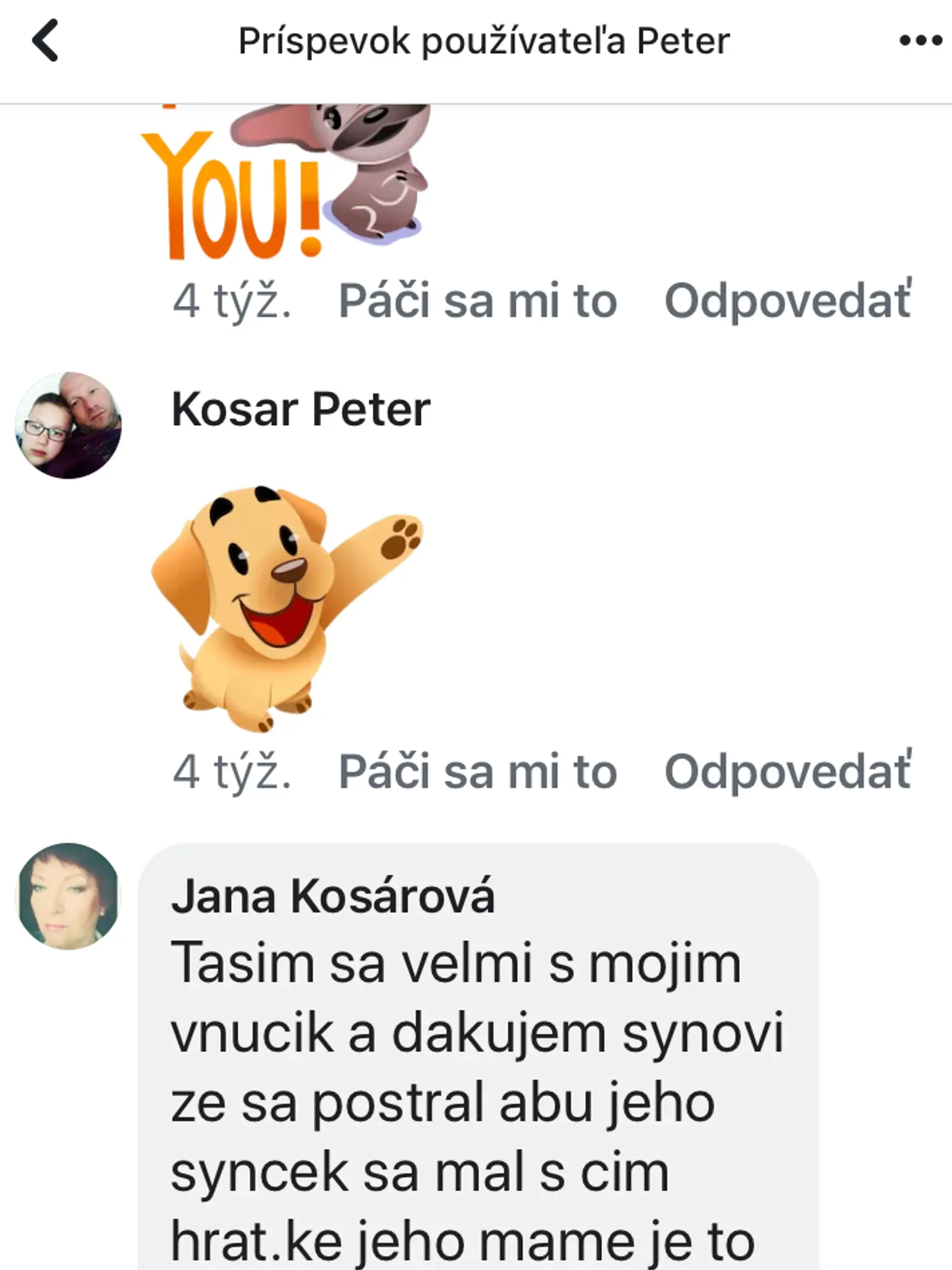 Svojim priateľom sa Peter v posledný čas zdôveroval.