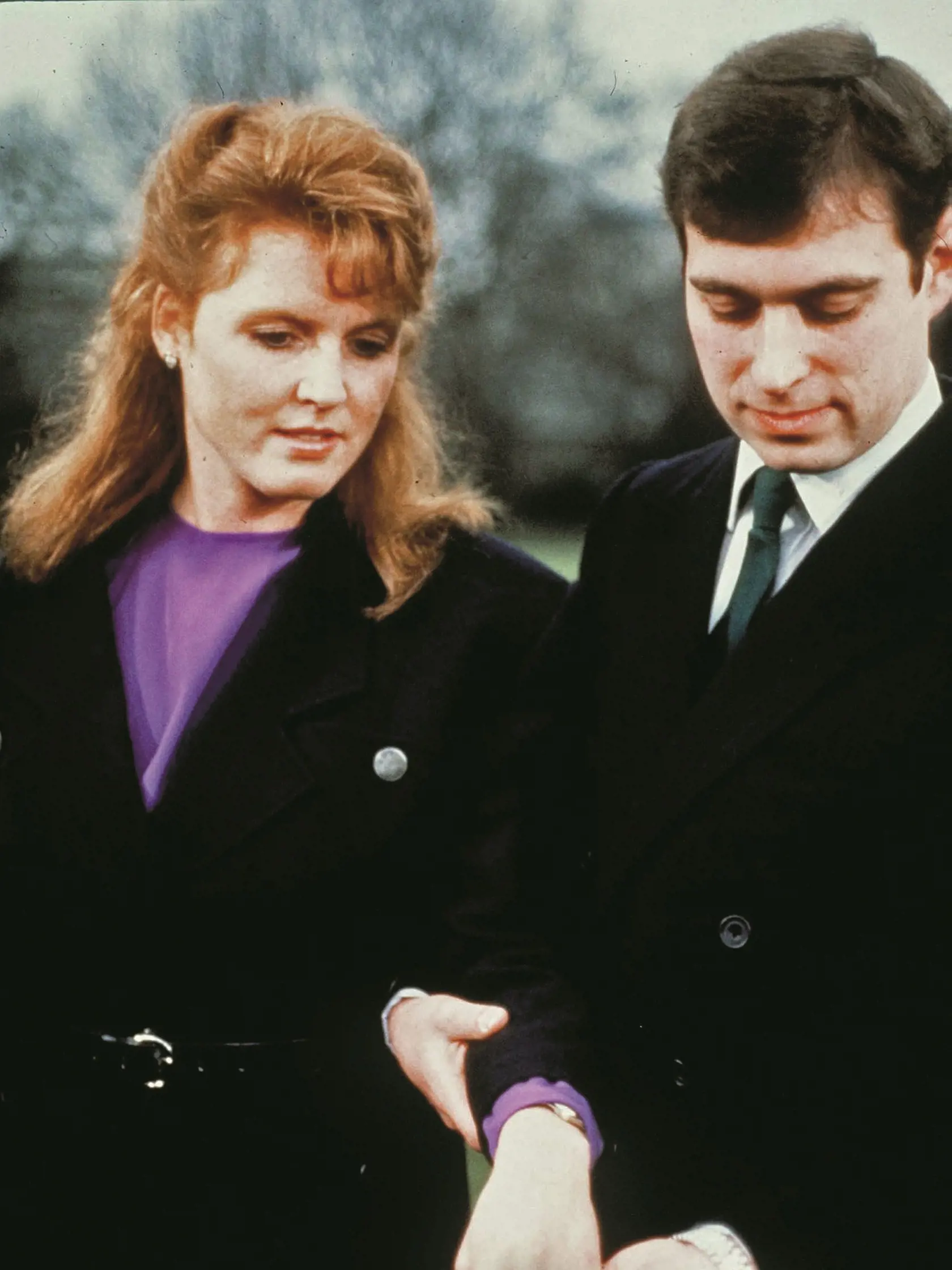 HRH PRINCE ANDREW
with his fiancee SARAH FERGUSON
At Buckingham Palace on the day they announced their engagement
 
18th March 1986 - Buckingham Palace announces the engagement of Prince Andrew and Sarah Ferguson, Image: 277474801, License: Rights-managed, Restrictions: World Rights - Fee Payable Upon Reproduction
- For queries call Photoshot Global HQ - London + 44 (0)20 7421 6000  , also  New York Office   Tel : + 1 646-429-8731 and  Hamburg Office Tel  +49 (0)40 530 240 5959, Model Release: n