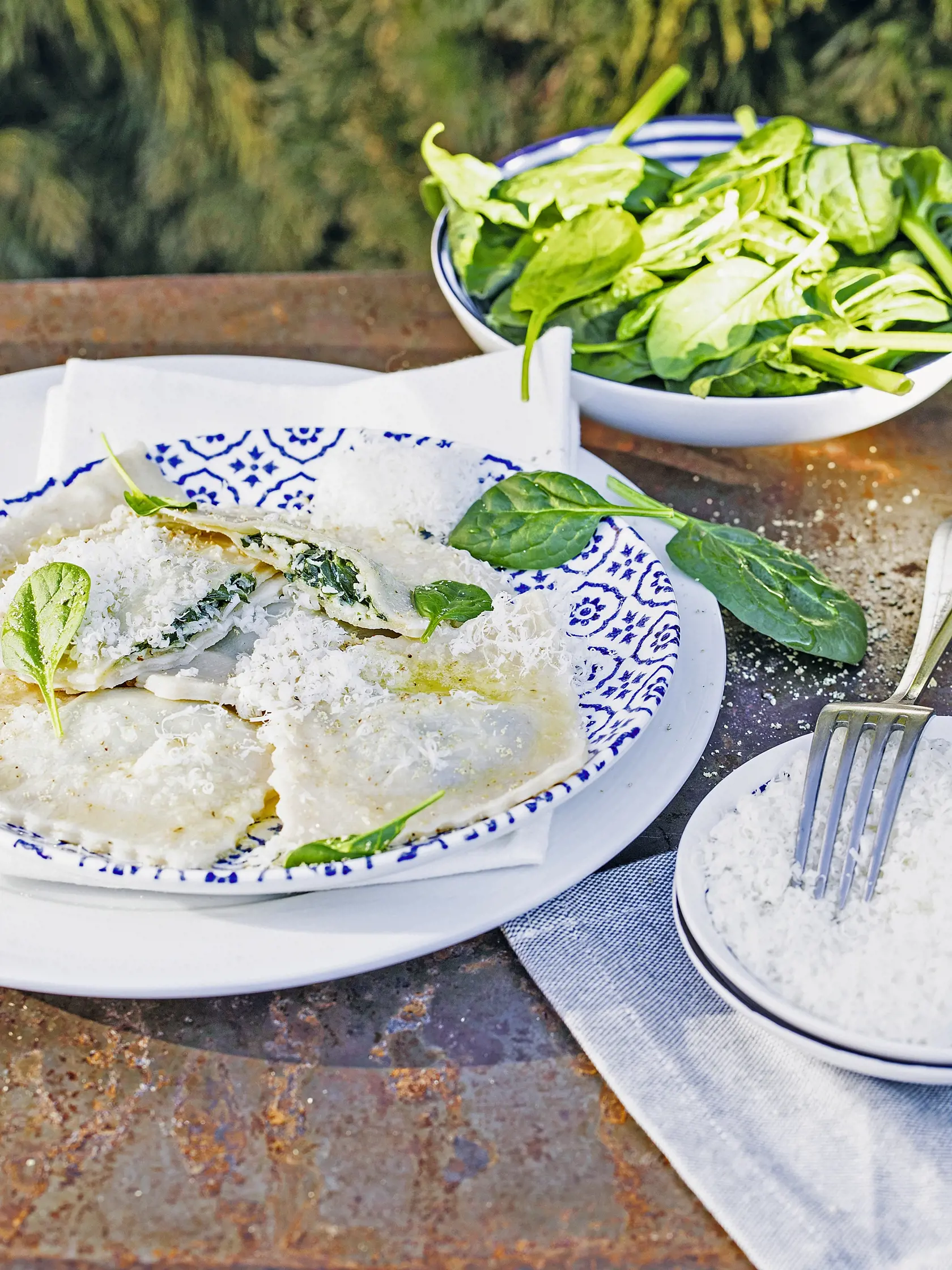 Špenátové ravioly s tvarohom