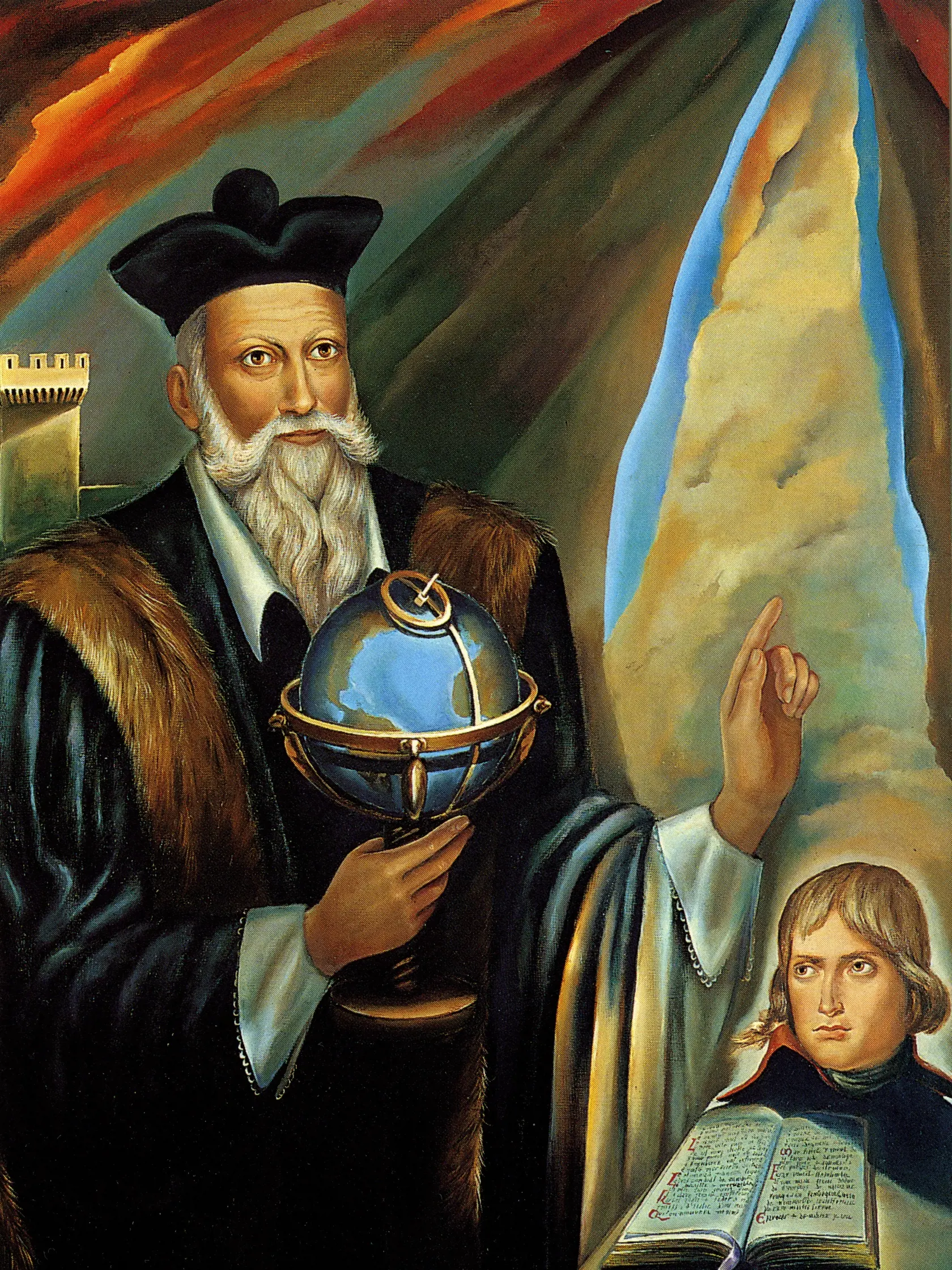 Francúzsky lekár Michel de Nostredame († 62) sa síce vyznačoval medicínskym talentom a vynaliezavosťou, ktorá počas morových epidémií v 16. storočí zachraňovala životy, no do histórie sa skôr zapísal apokalyptickými predpoveďami budúcnosti. Tie v roku 1555 spísal do súhrnného vydania menom Proroctvá, ktoré obsahujú 942 veršov.