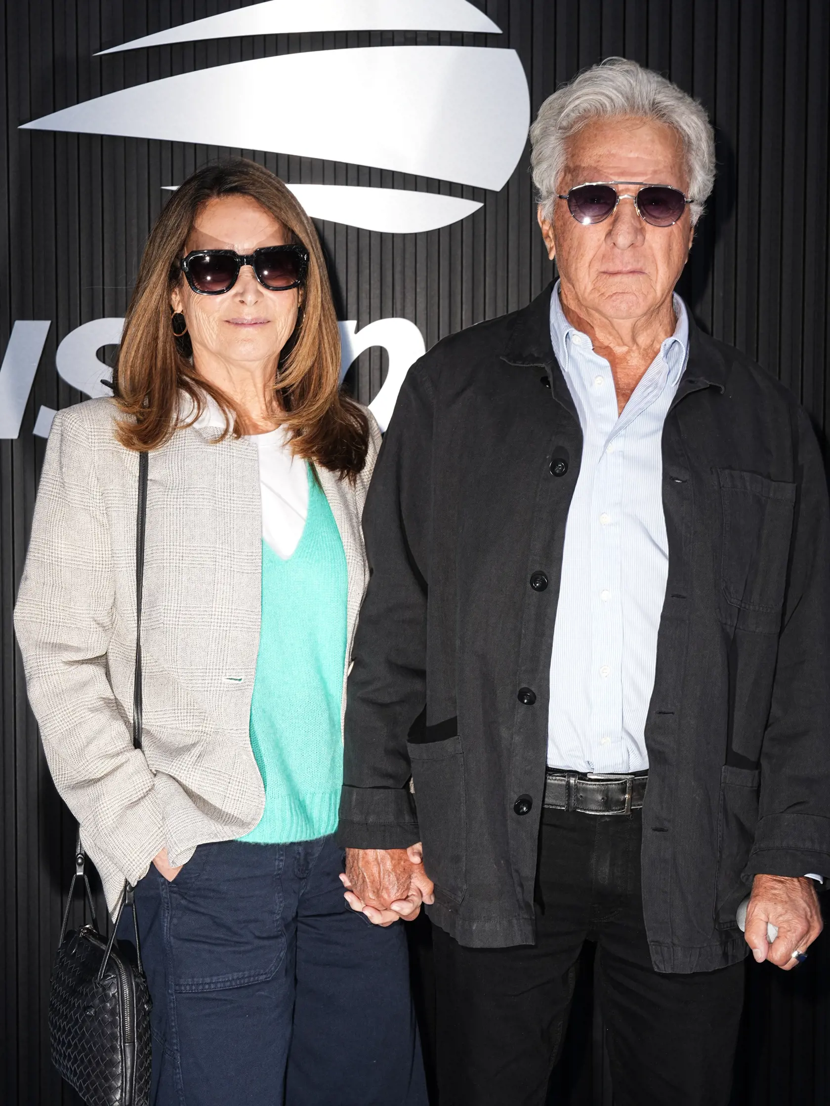 Lisa Hoffman a Dustin Hoffman na US Open v Národnom tenisovom centre v New York tohto roku. 