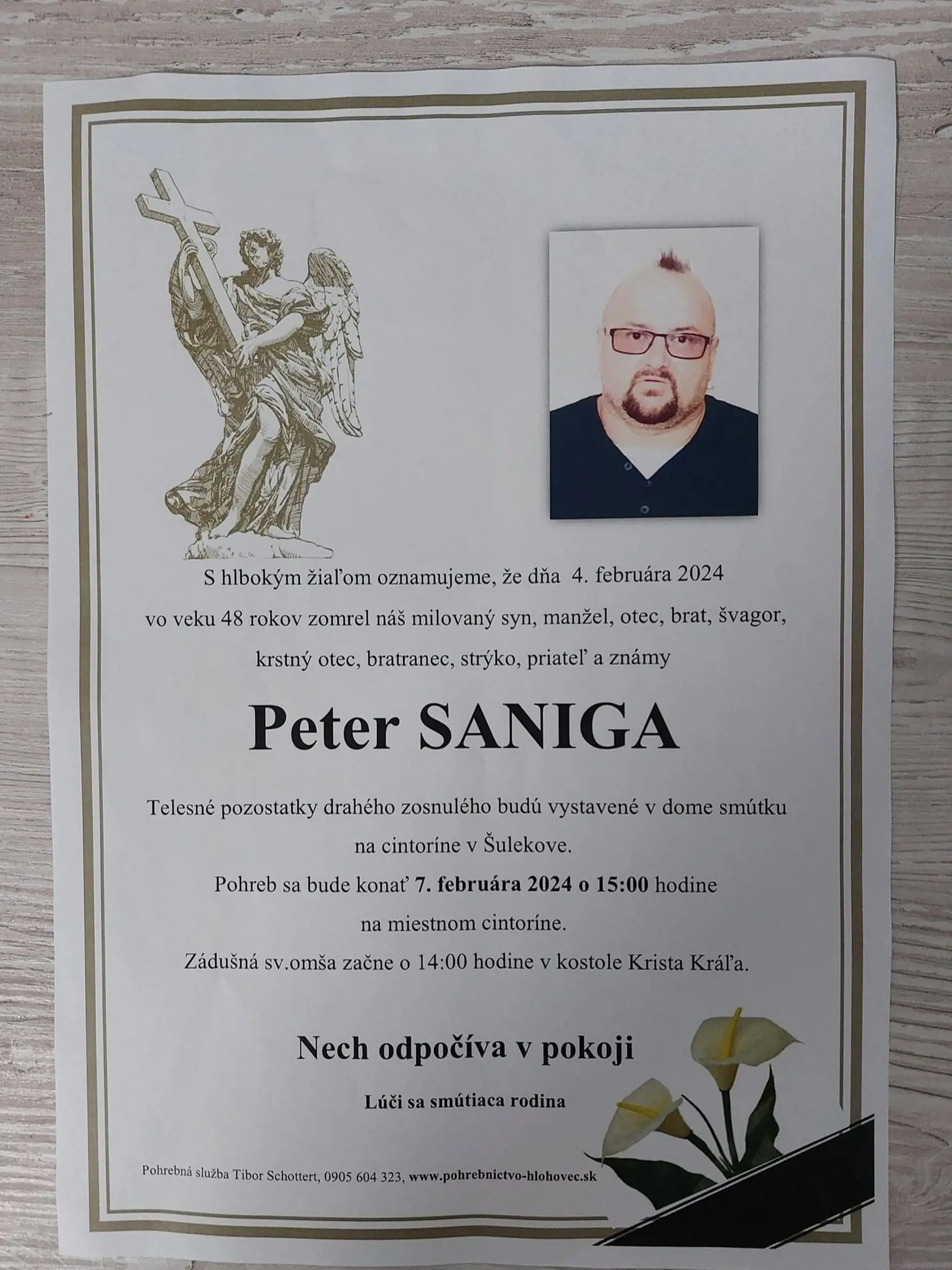 Posledná rozlúčka s hudobníkom bude v stredu (7.2.) na cintoríne v Šulekove.