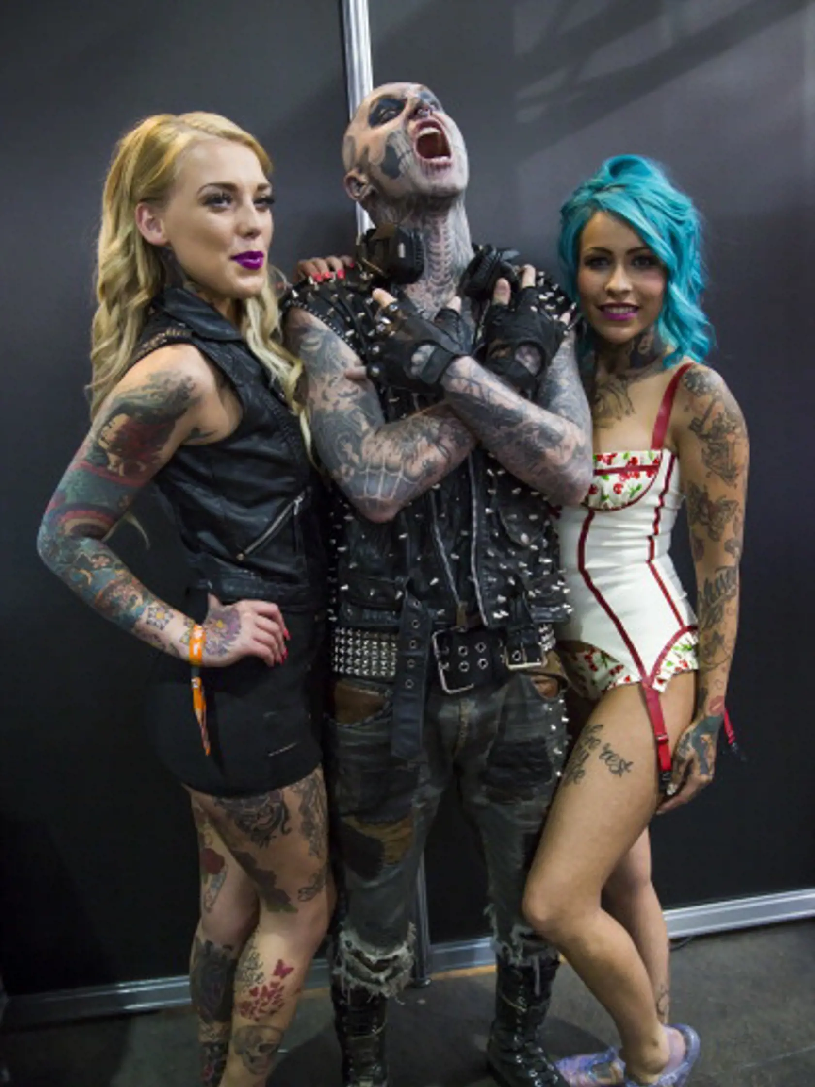 Zombie Boy na výstave tetovaní v Londýne v roku 2014.