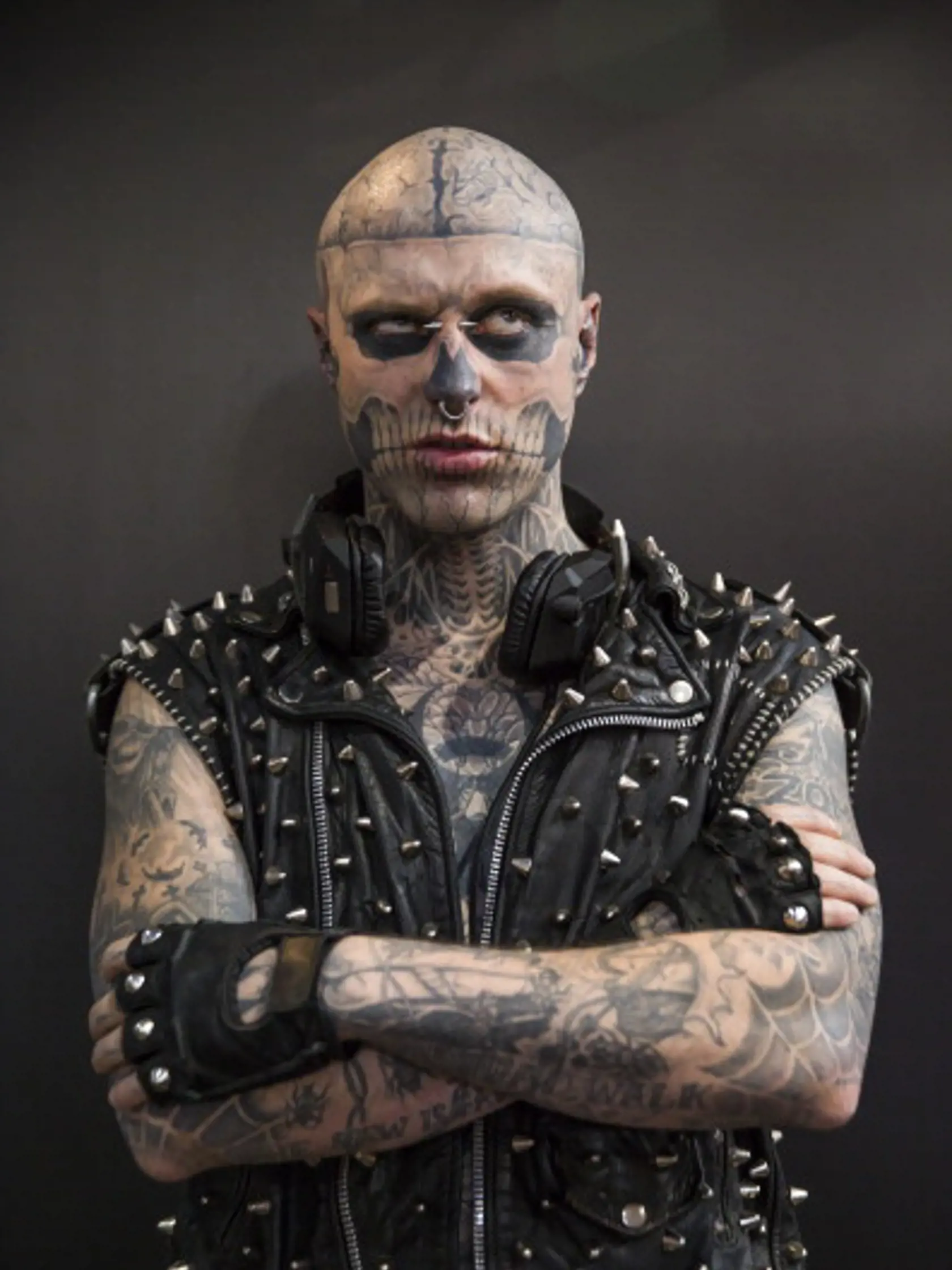 Zombie Boy na výstave tetovaní v Londýne v roku 2014.