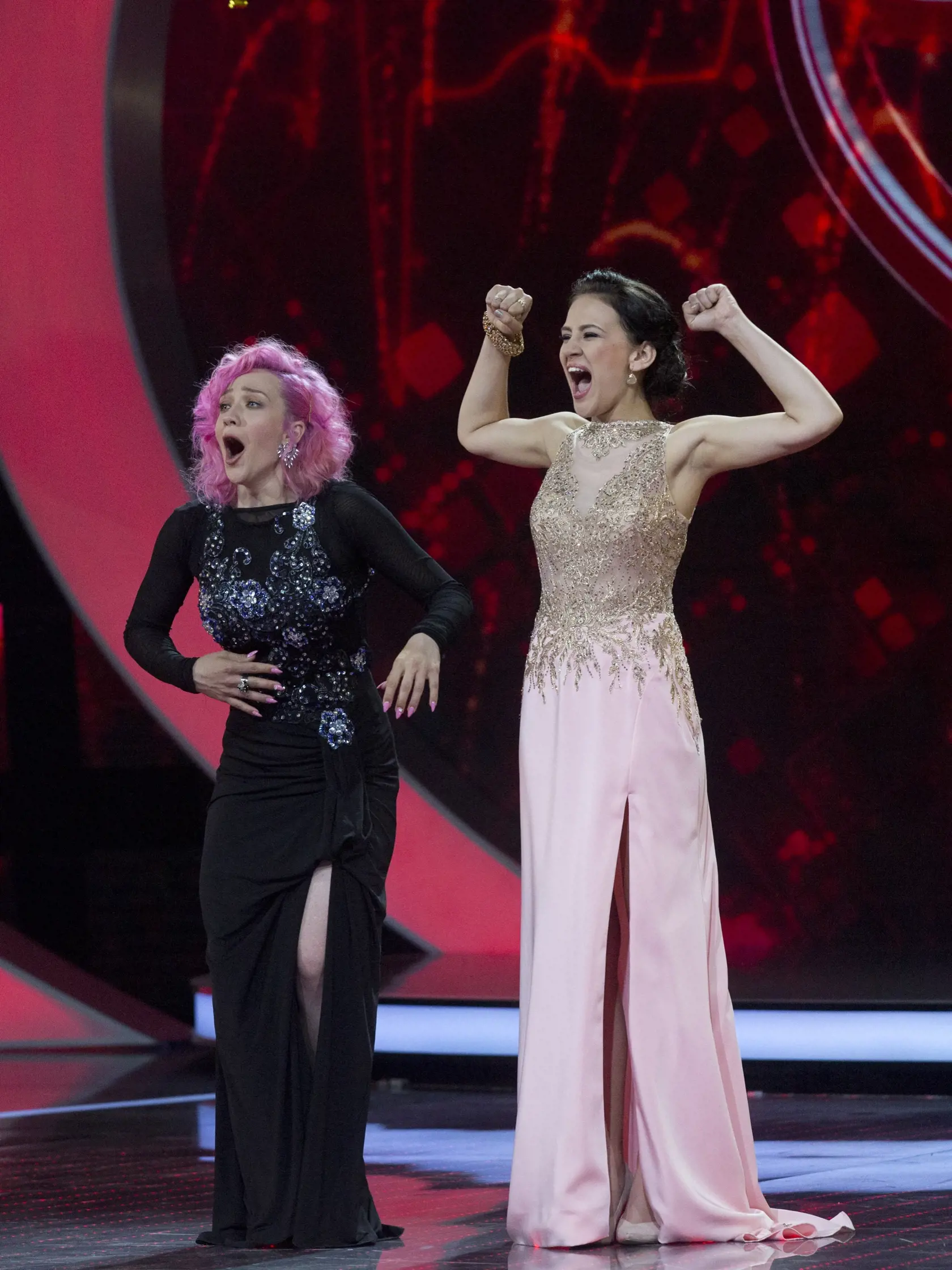 Finále Superstar
Na snímke vyhlásenie víťaza ,Tereza Mašková a Eliška Rusková