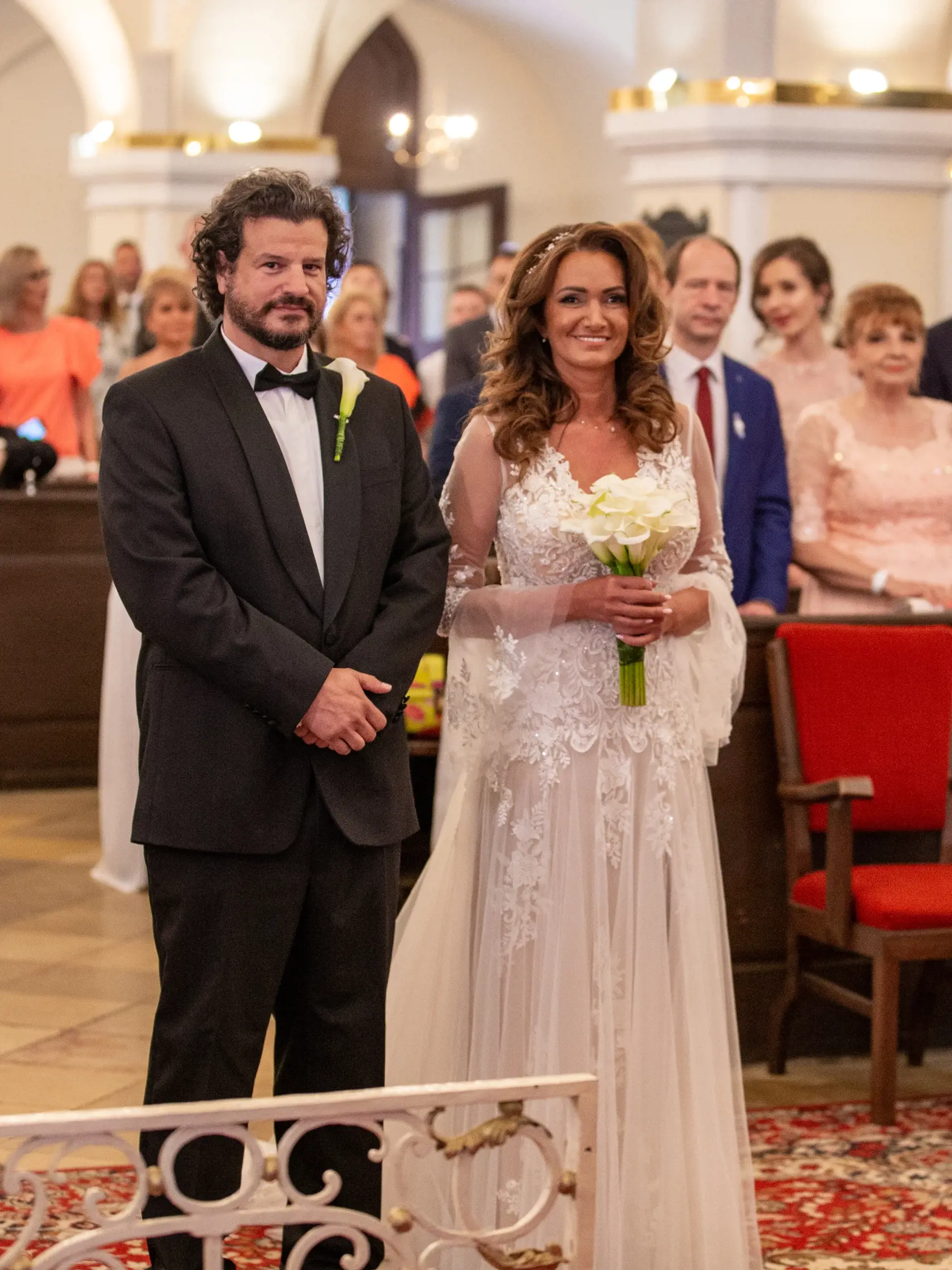 Svadba Karin Majtánovej a Petra Kremnického v Bratislave. Na snímke je Karin Majtánová a Peter Kremnický. 