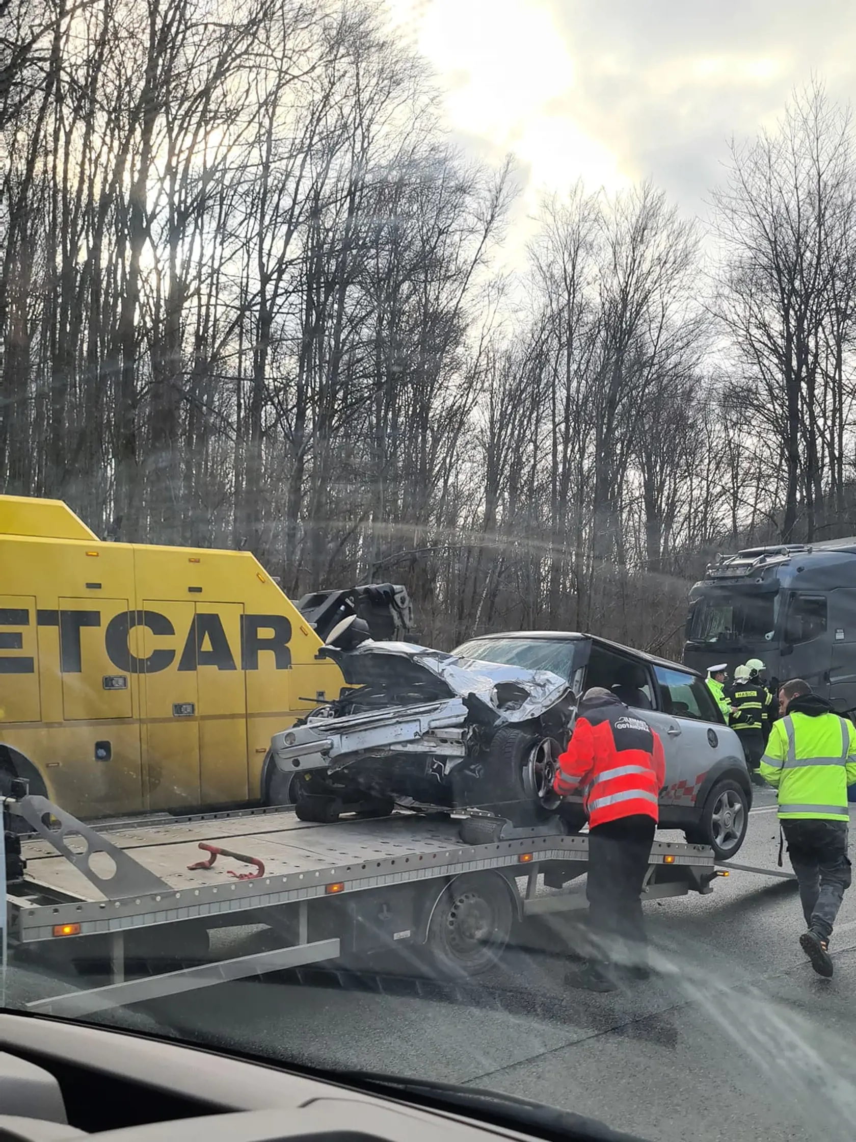 Takto skončilo auto po nehode.
