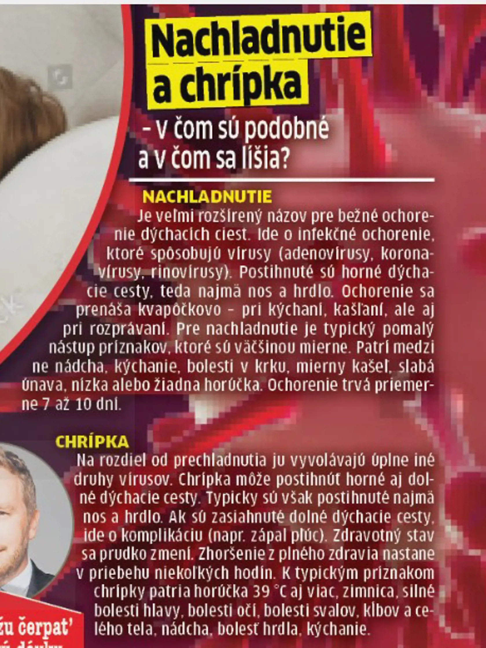 Nachladnutie a chrípka - rozdiel.