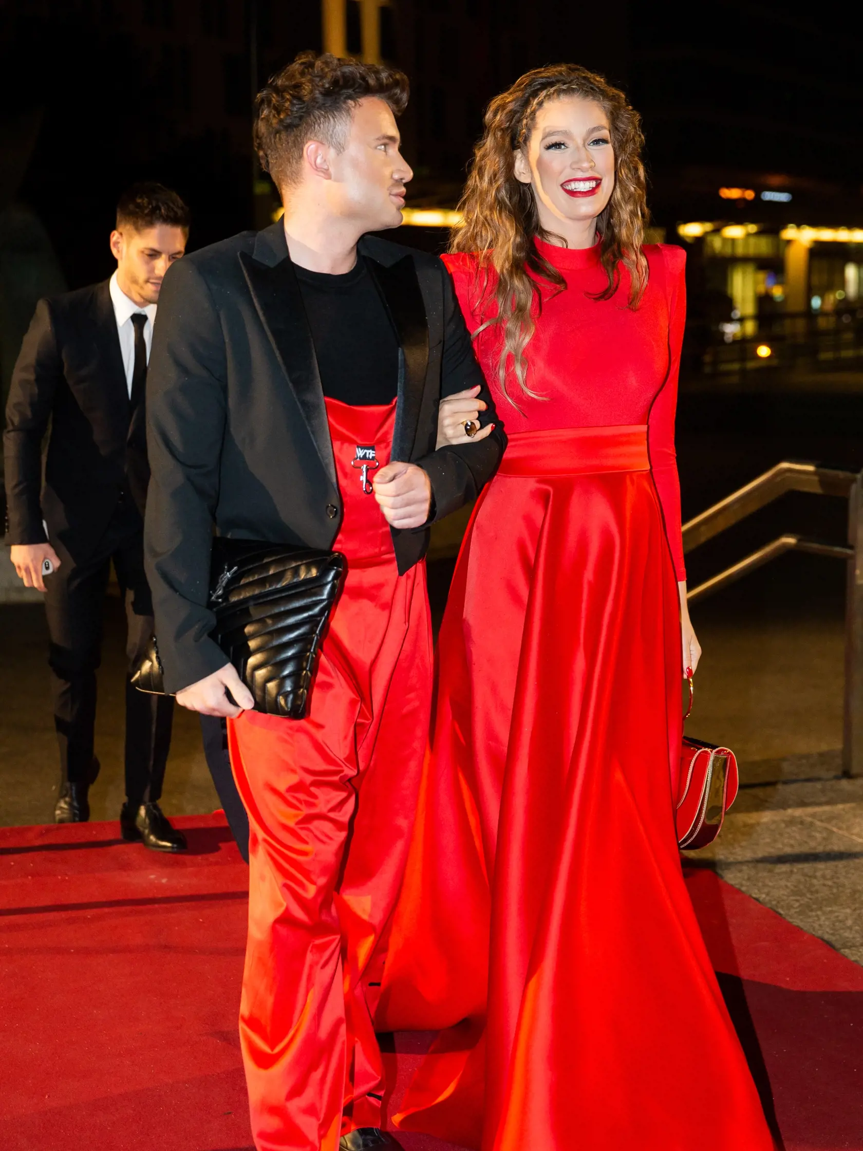 Príchod hostí na galavečer OTO 2019 v Bratislave. Na snímke Milan Švingál a Jasmina Alagič.