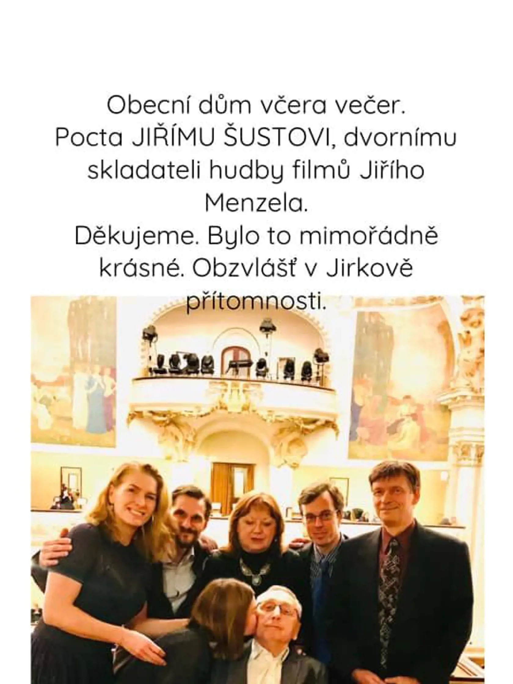 December 2019: Aj keď mal problémy, občas vybehol za kultúrou.