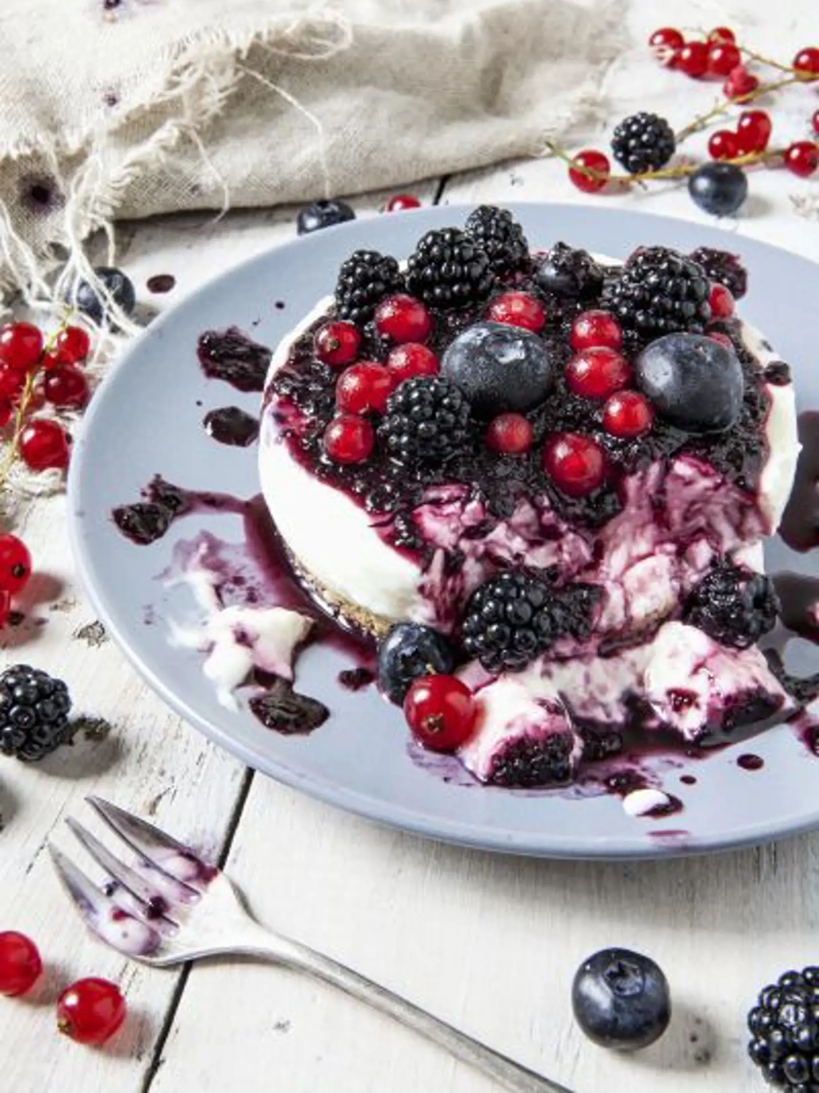 Černicové mini cheesecaky