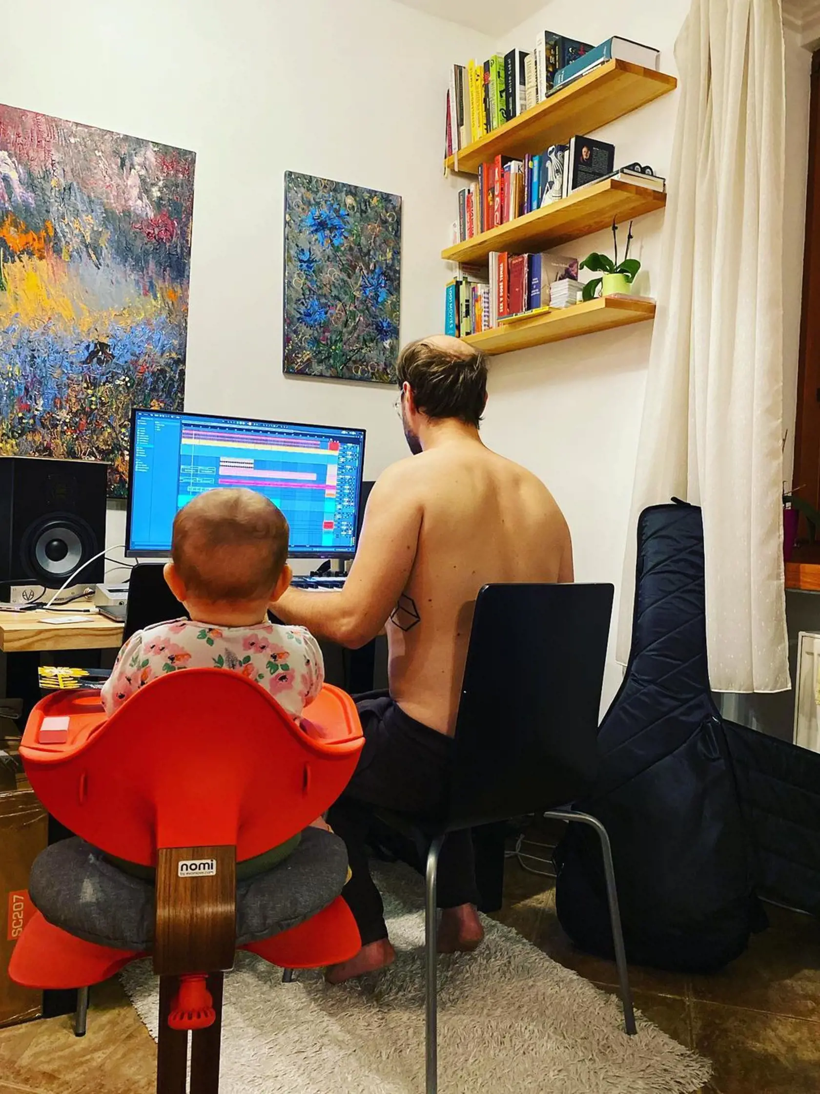 Malá Maia s otcom Danom Fischerom.