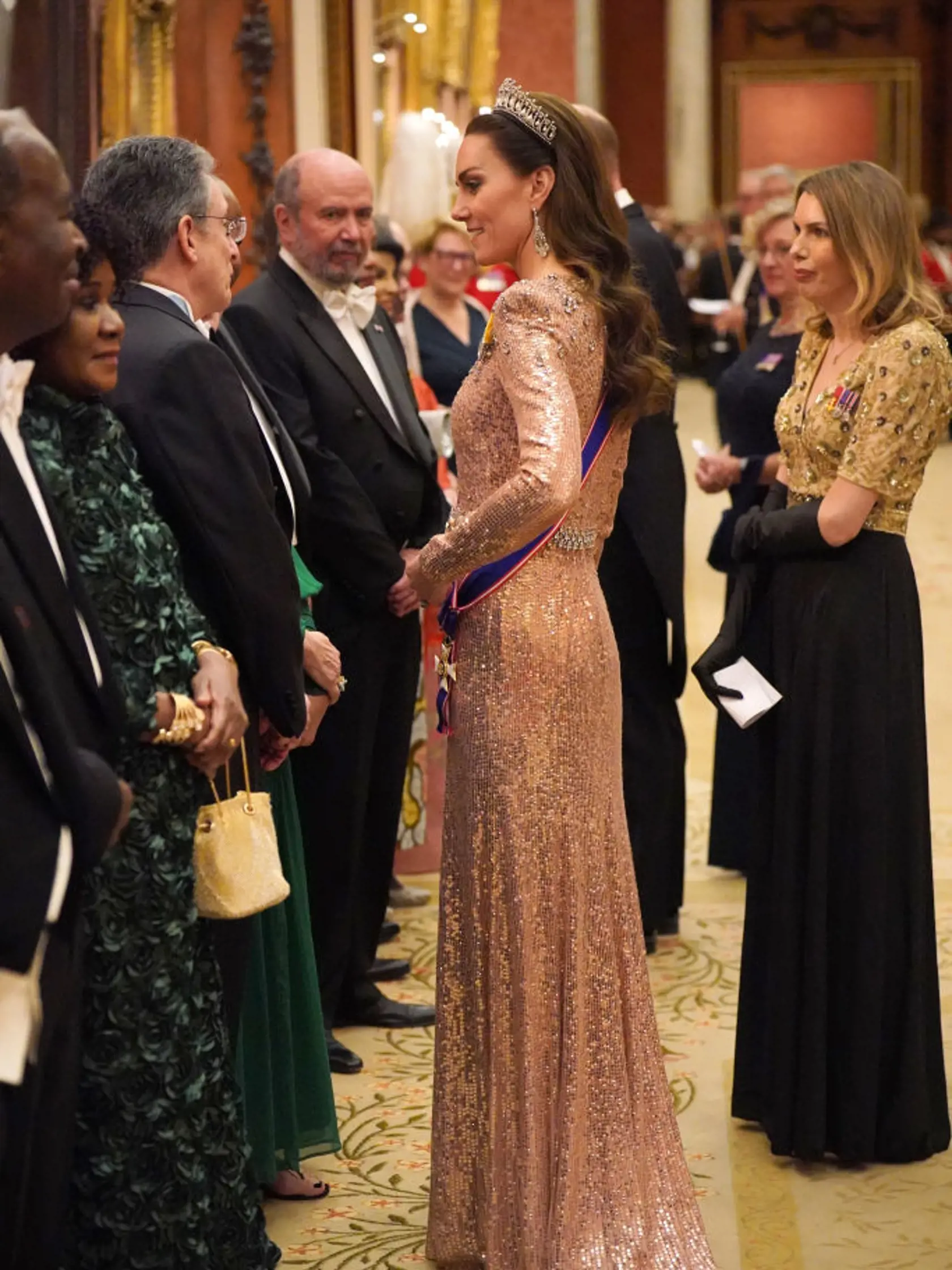 Takto Kate žiarila na diplomatickej recepcii v Buckinghamskom paláci v decembri 2023.