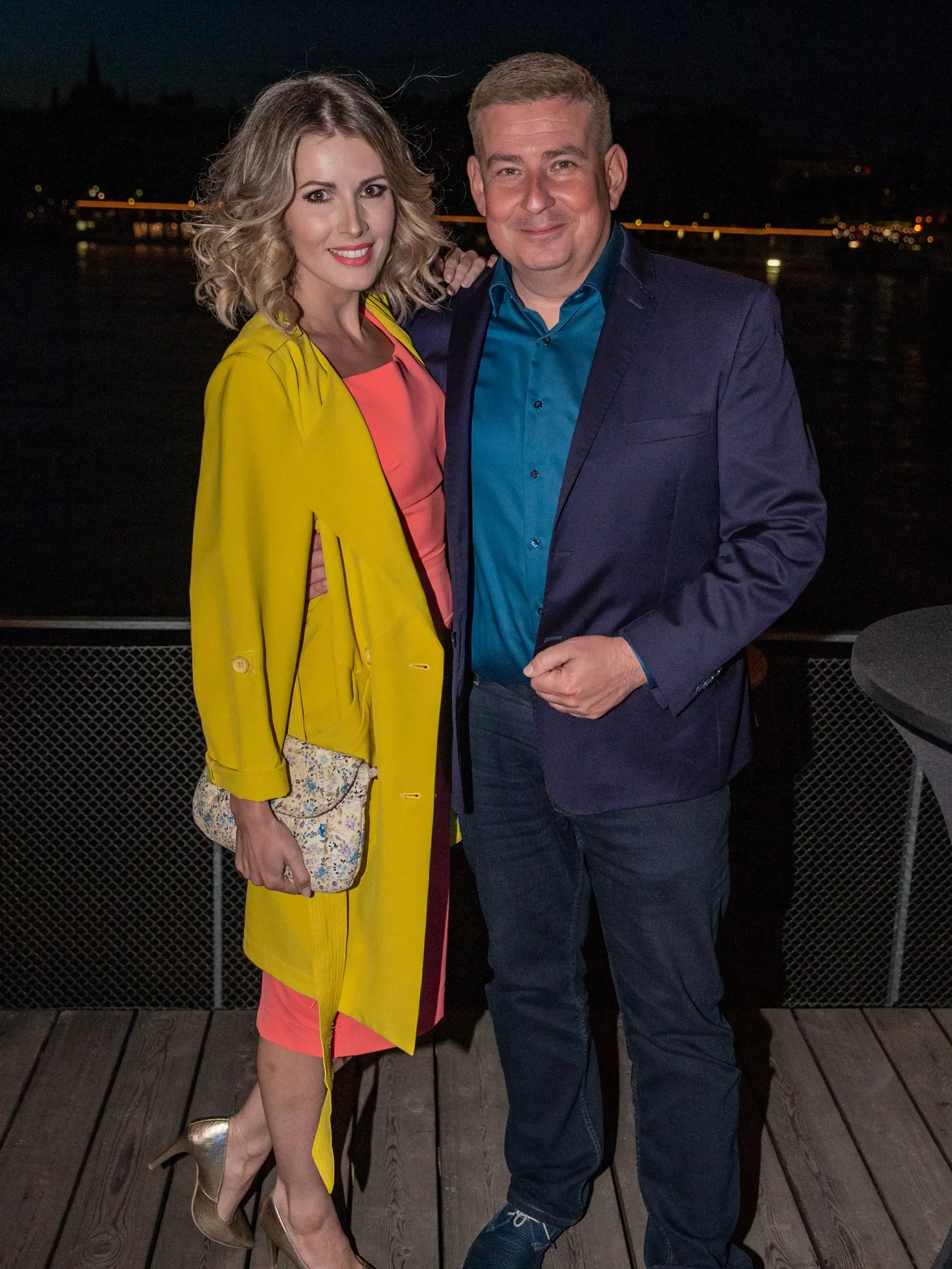 25. “ MEDIA PARTY ”  TV Markíza  sa uskutočnila na lodi Sundeck na Tyšrovom Nábreží v Bratislave. Na snímke je Miriam Kalisová a Patrik Herman.  