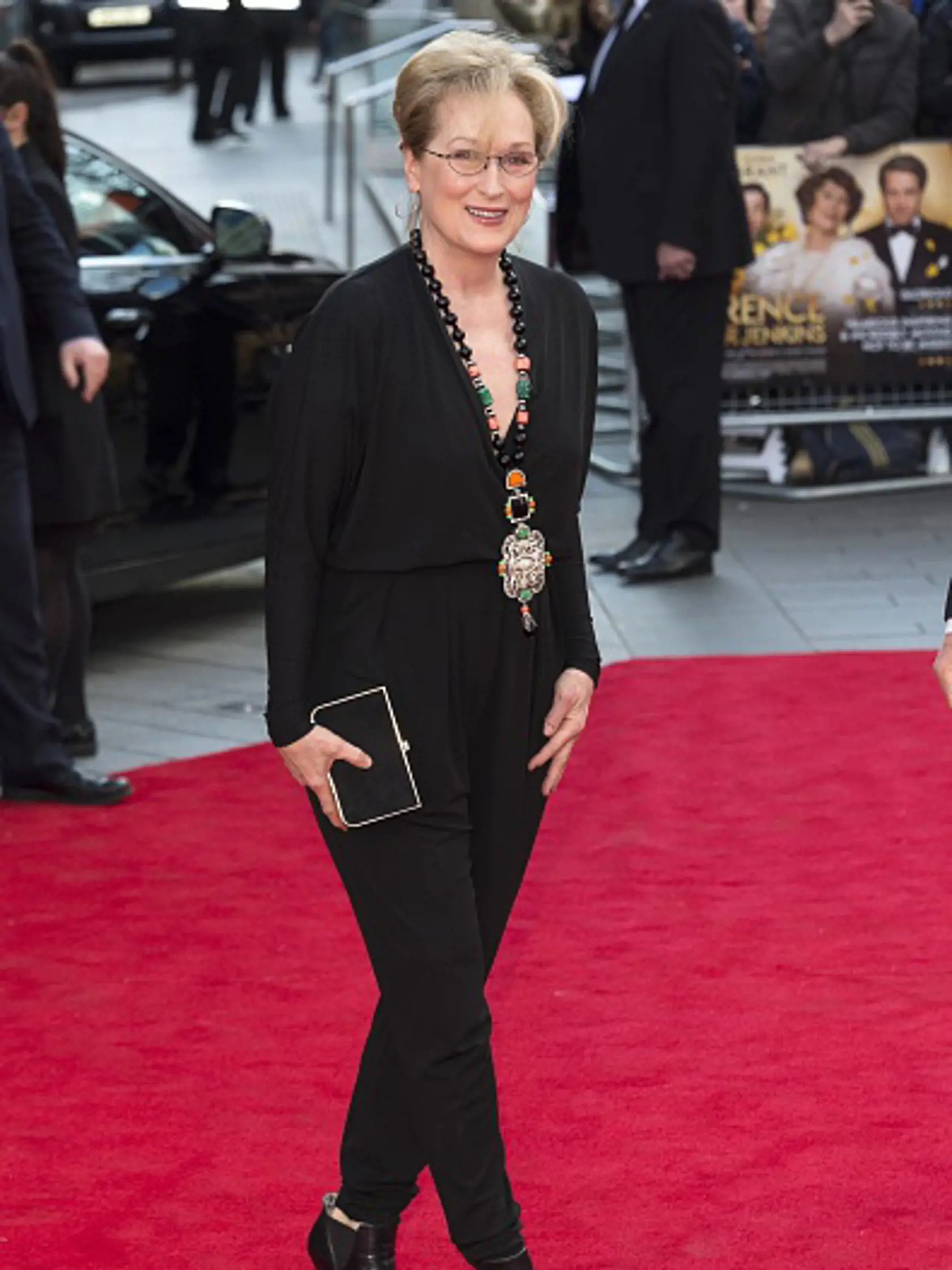 LONDON, UNITED KINGDOM - APRIL 12: Meryl Streep attends the World film premiere of Florence Foster Jenkins on April 12, 2016 in London, United Kingdom.  (Photo by Ray Tang/Anadolu Agency/Getty Images)