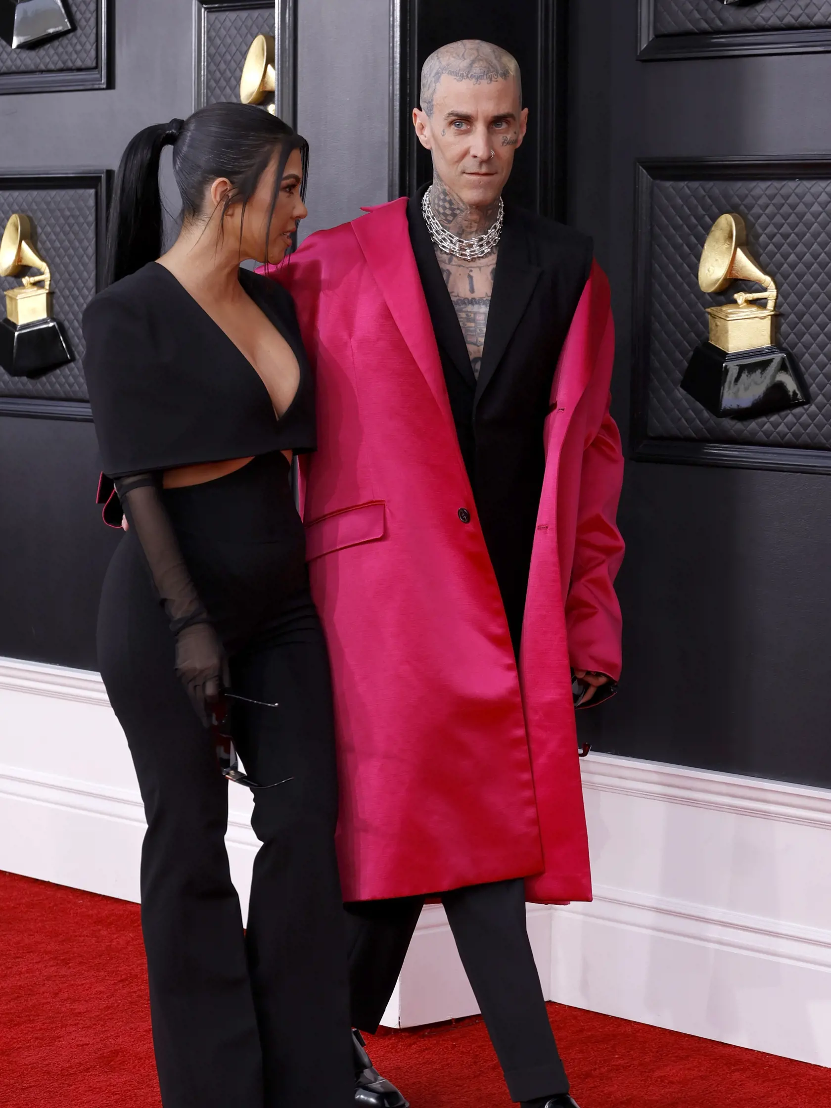 Grammy 2022: Kourtney Kardashian a  Travis Barker