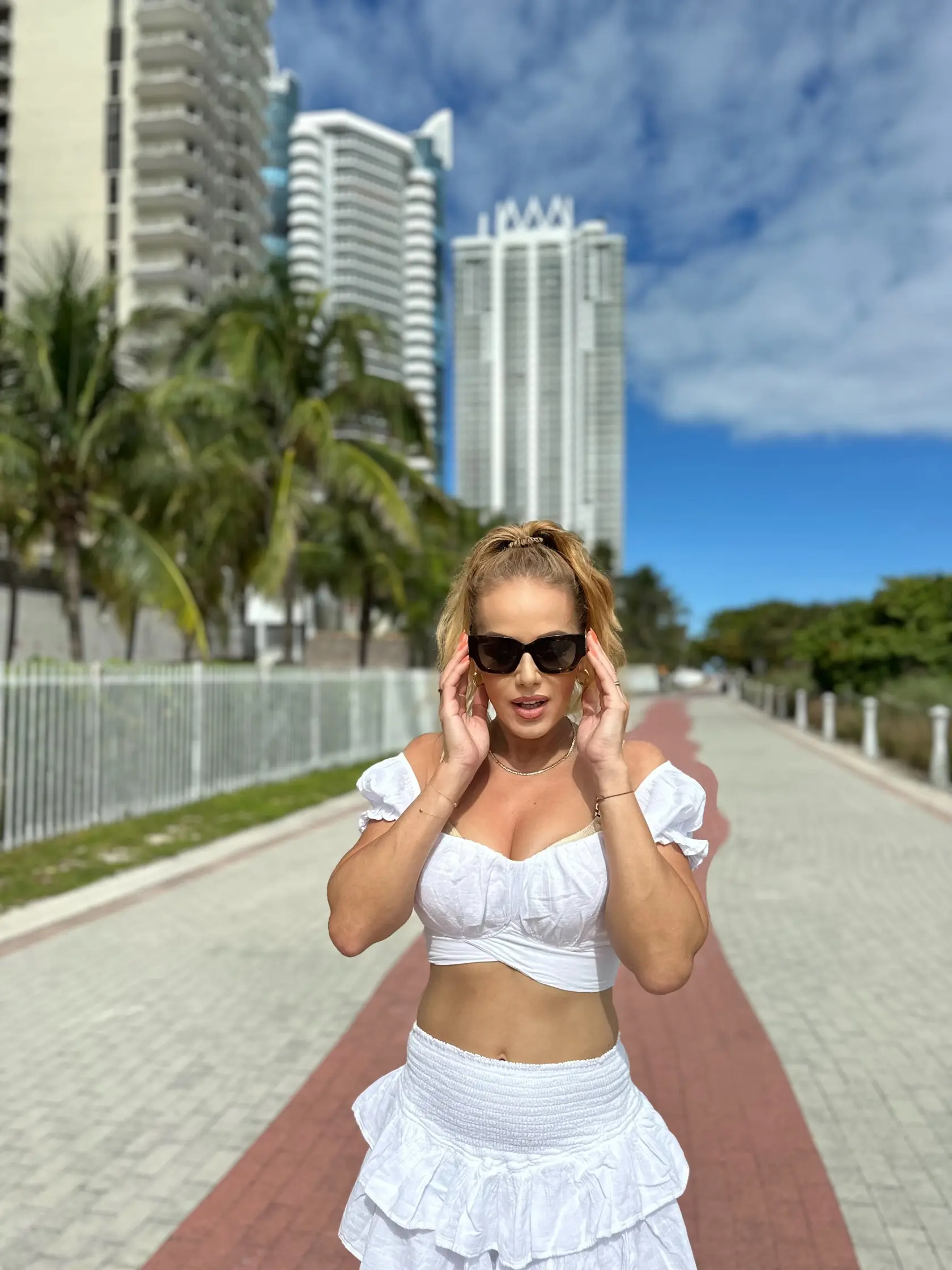 Karin si odskočila z New Yorku na Miami.