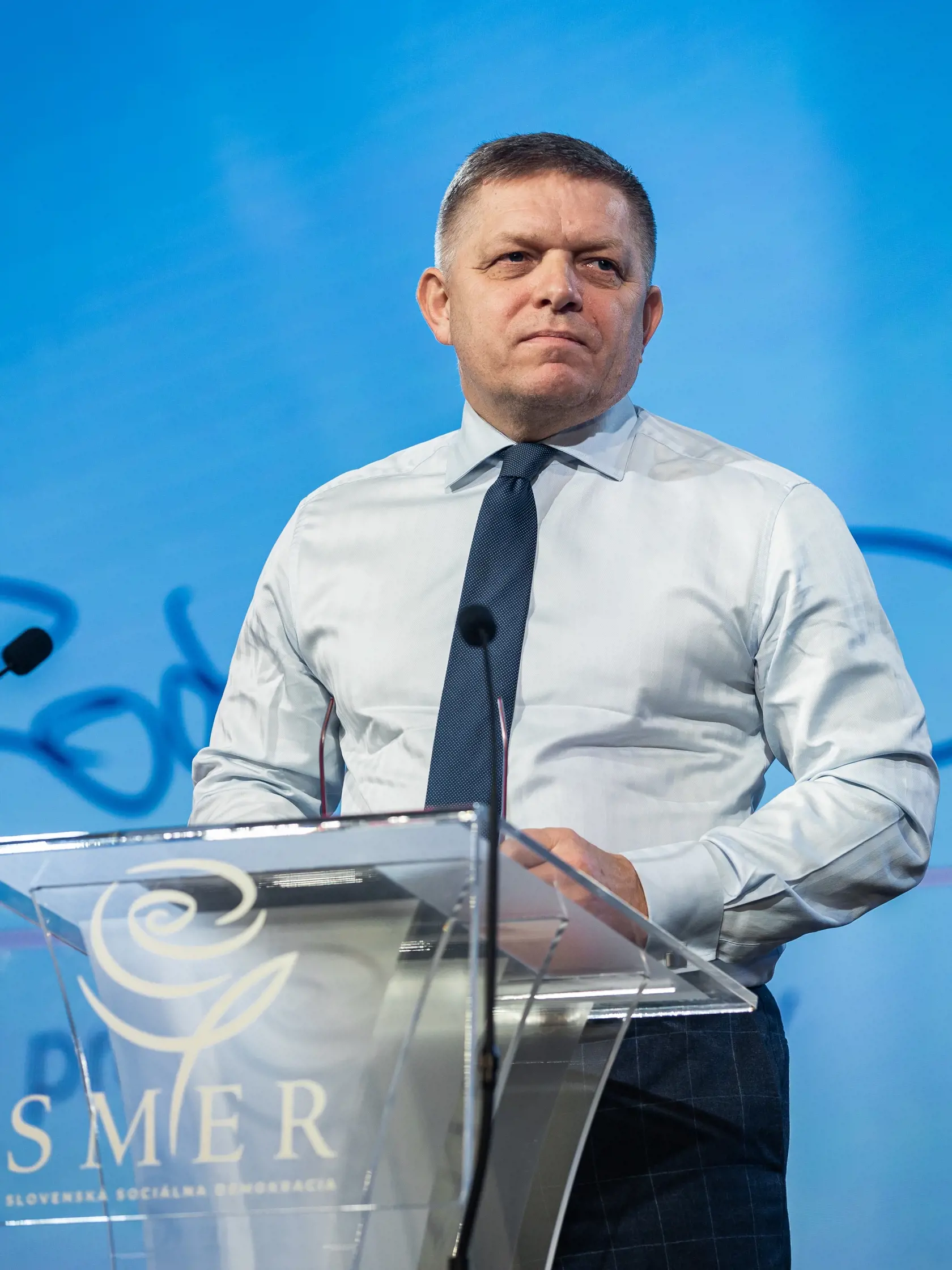 Snem politickej strany SMER-SD v Bratislave. Na snímke Robert Fico.