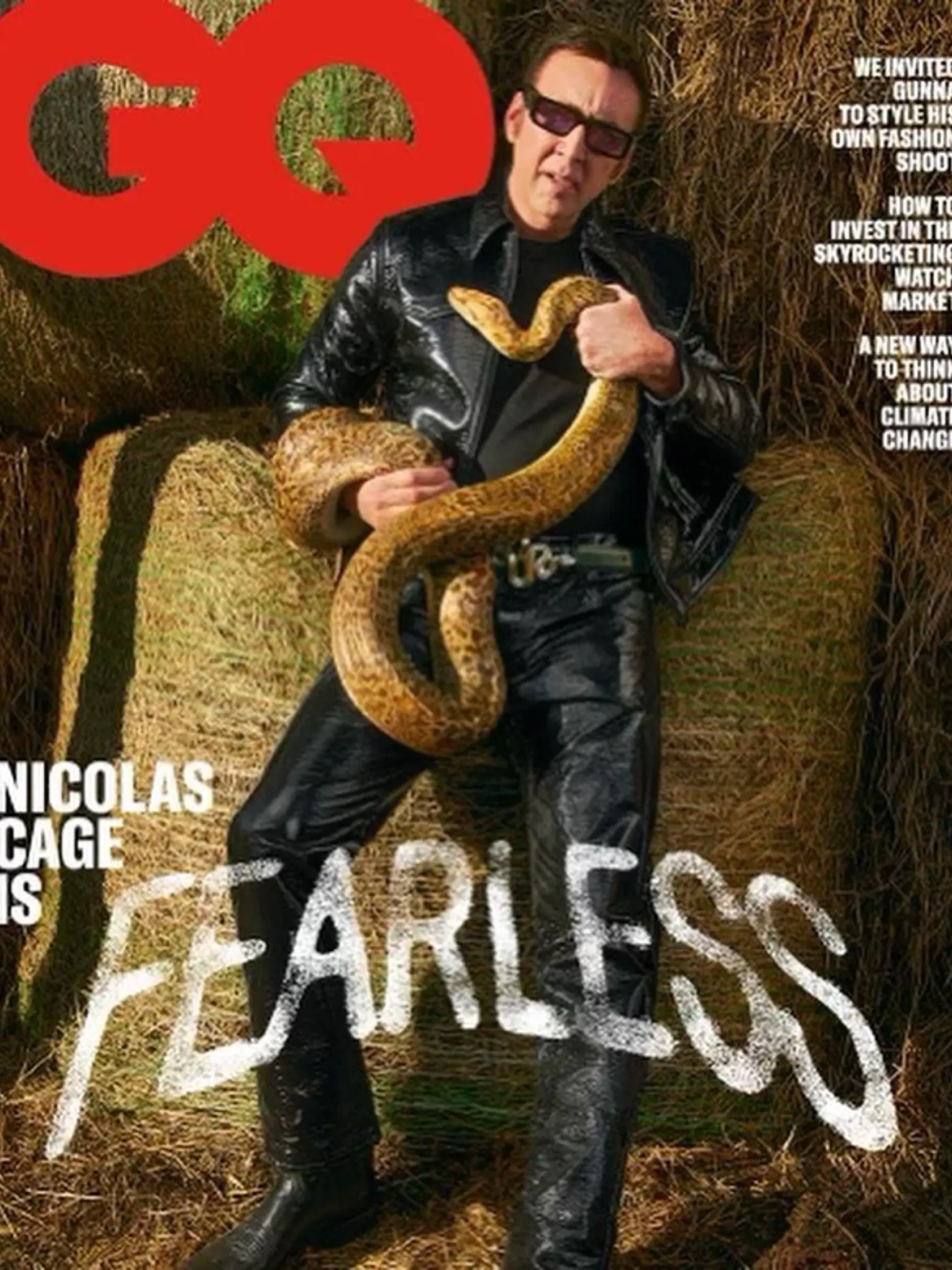 Nicolas Cage so svojím obľúbeným hadom.