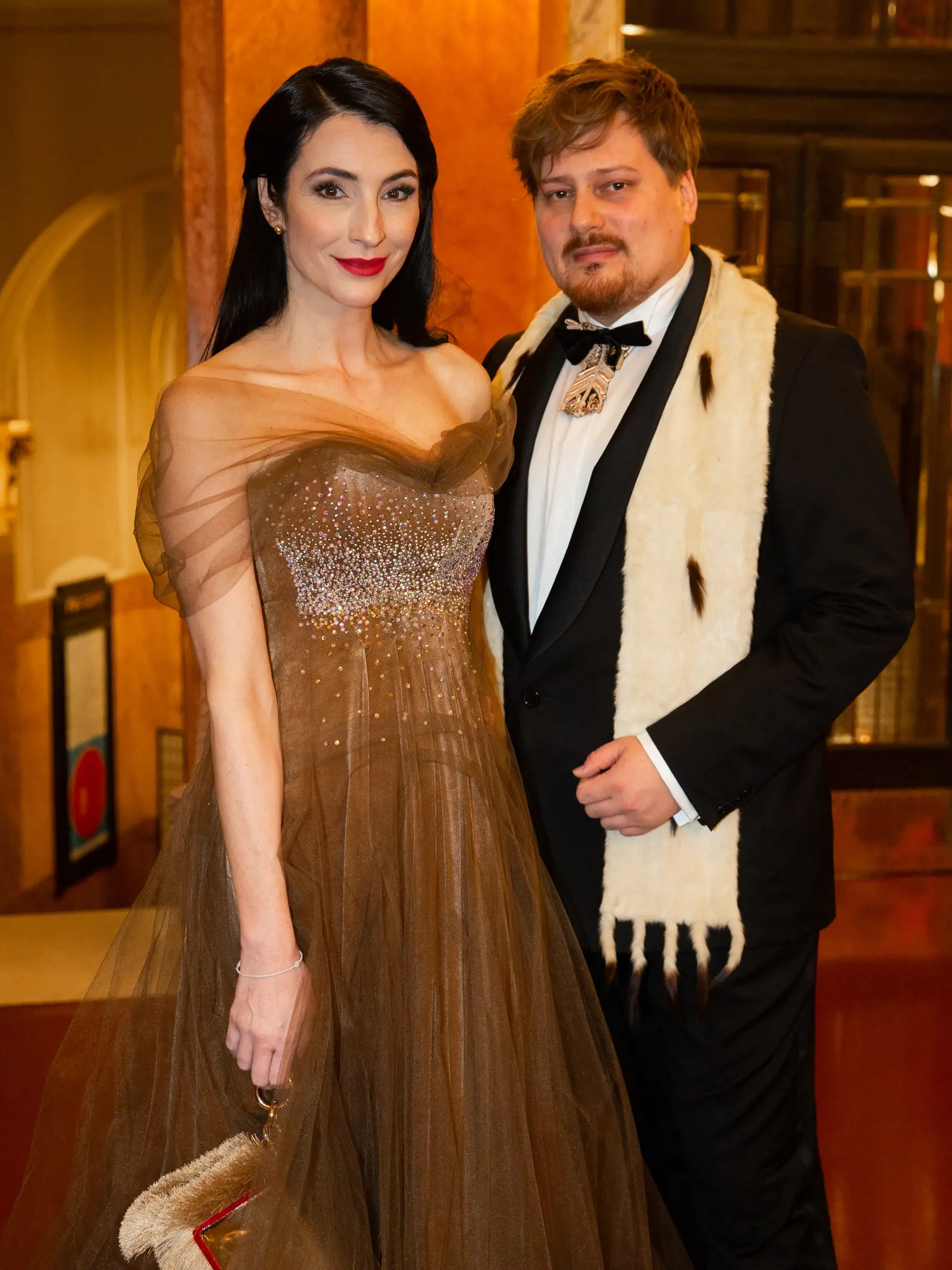 Československý ples v centre Prahy. Na snímke Lucia Hablovičová a Boris Hanečka.