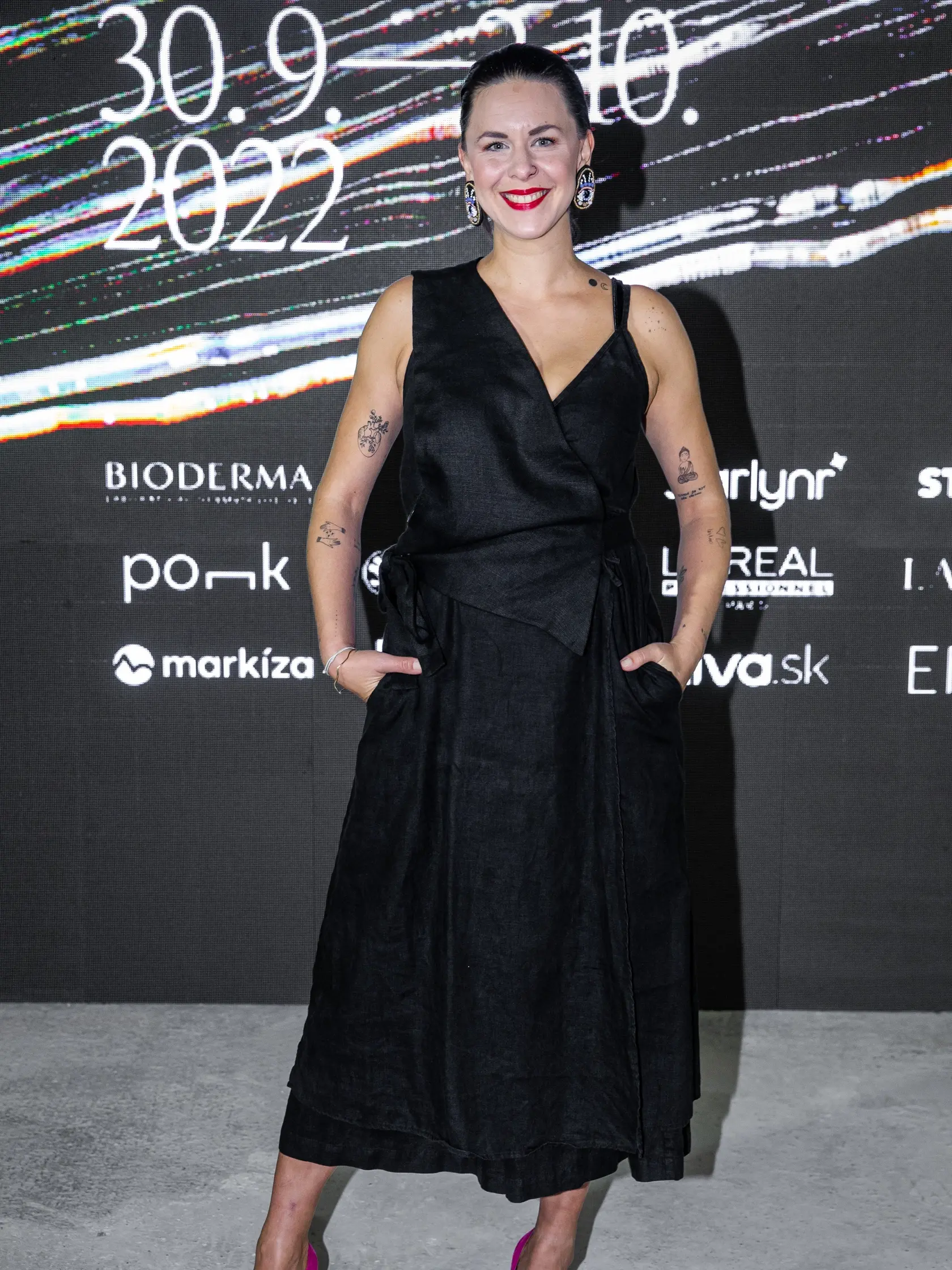 Druhý deň zo série módnych prehliadok pod názvom "Fashion LIVE!" v Bratislave. Na snímke Kristína Tormová. 