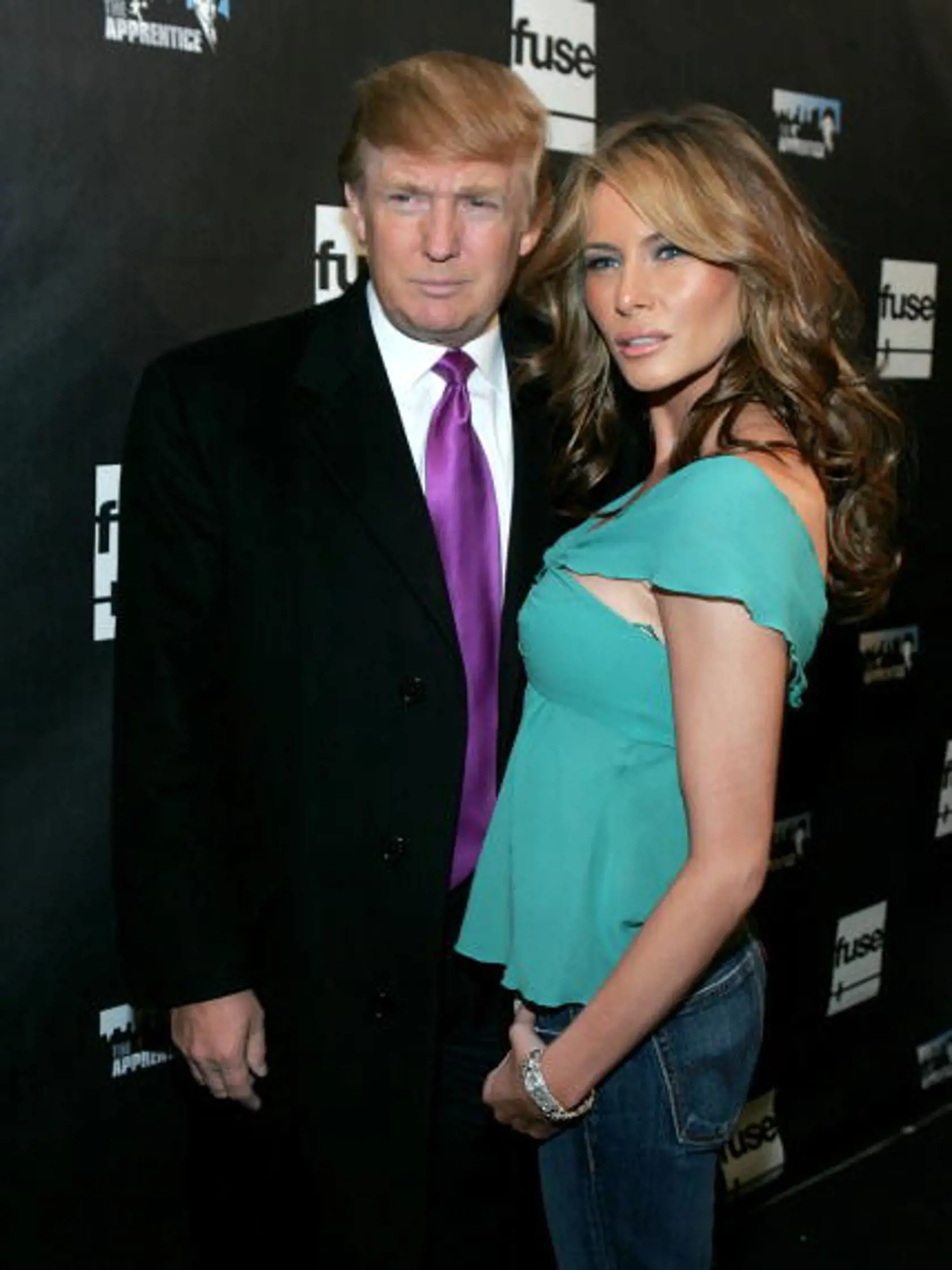 NEW YORK - MARCH 10:  Donald Trump and wife Melania Trump attend "The Apprentice" viewing party at Cain on March 10, 2005 in New York City. (Photo by Paul Hawthorne/Getty Images)