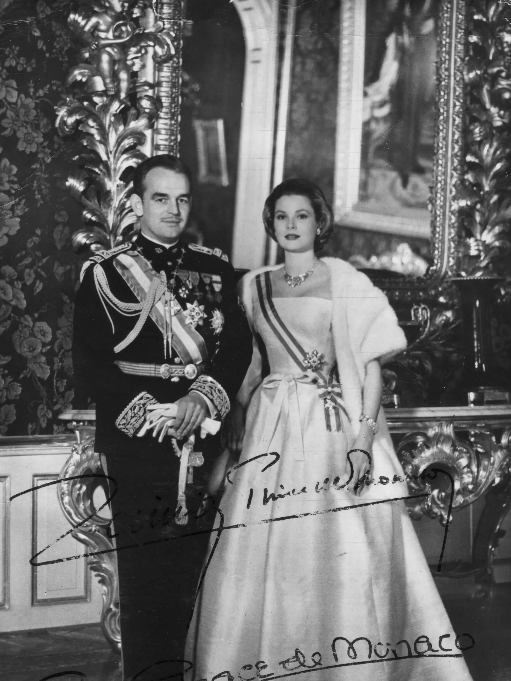 Grace Kelly (1929-1982) s manželom princom Rainerom III.