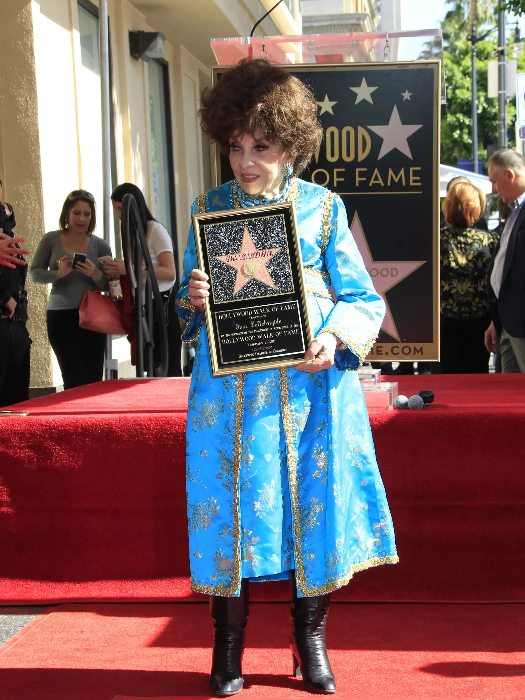 Gina Lollobrigida v Hollywoode na chodníku slávy so svojou hviezdou v roku 2018.