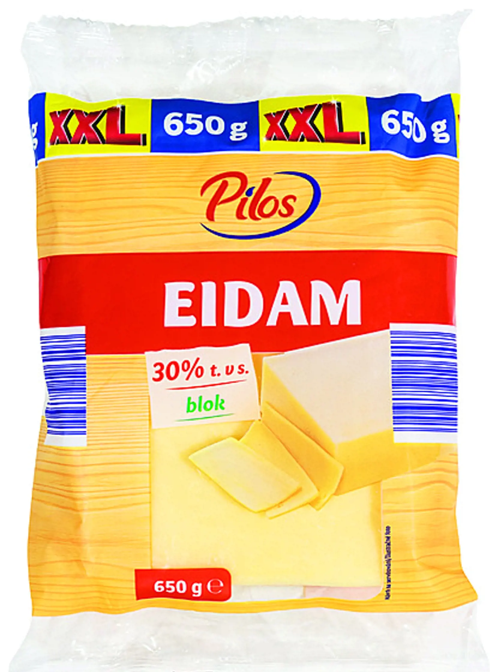 Eidam blok: 650 g za 4,79 eura.