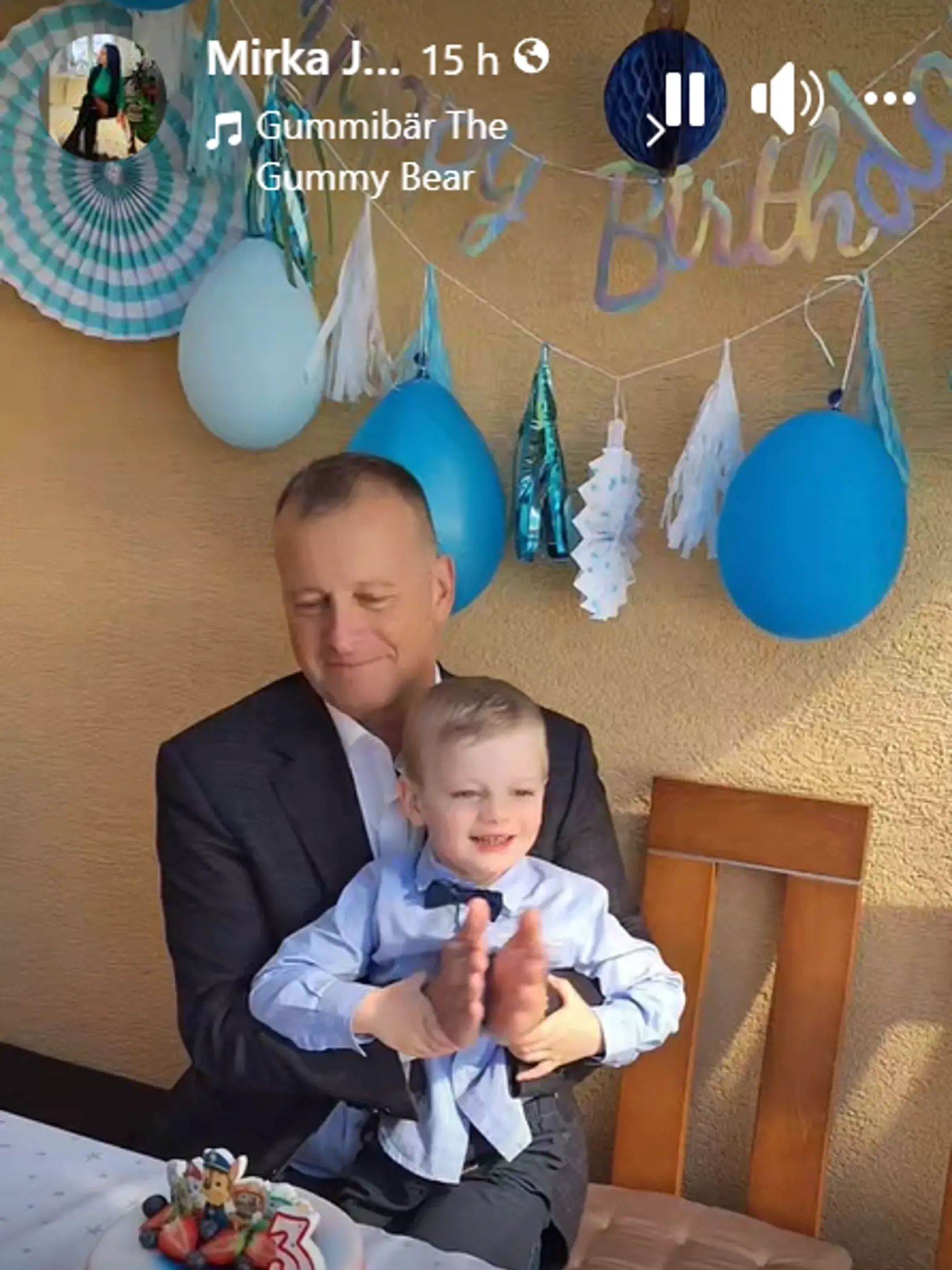 Syn Borisa Kollára a Mirky Jakubisovej oslávil tri rôčky. 