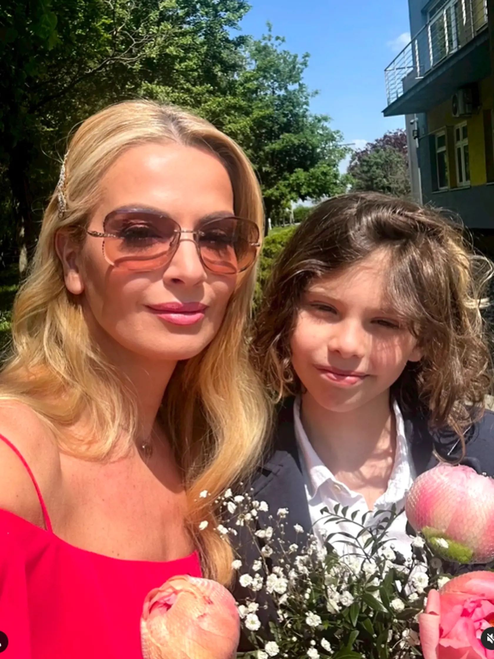 Marianna Ďurianová na svadbe svojho brata so synom Romankom.