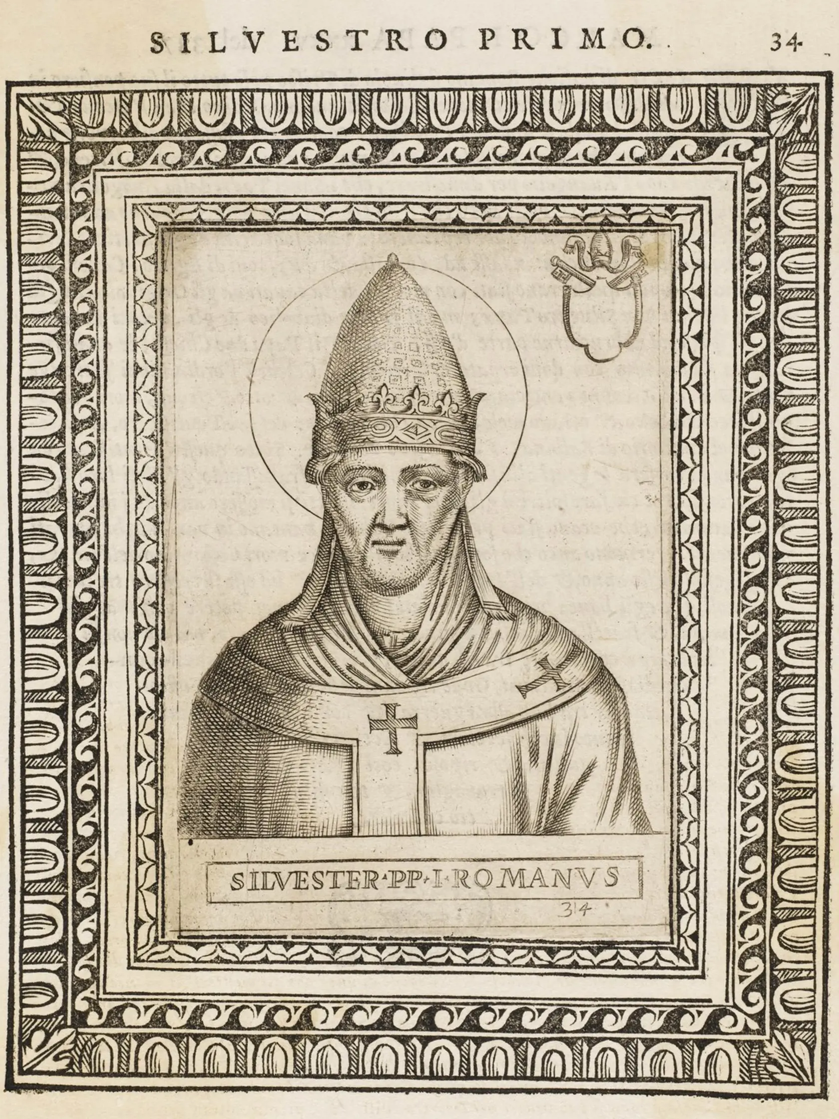 Silvester I., prvý pápež po uznaní kresťanstva za oficiálne náboženstvo.