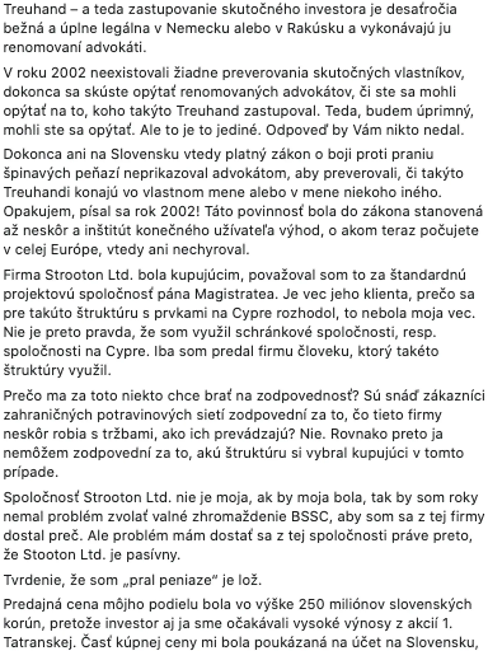 Boris Kollár sa proti obvineniam strany Spolu rozhodol brániť verejne prostredníctvom videa a rozsiahleho príspevku na sociálnej sieti.