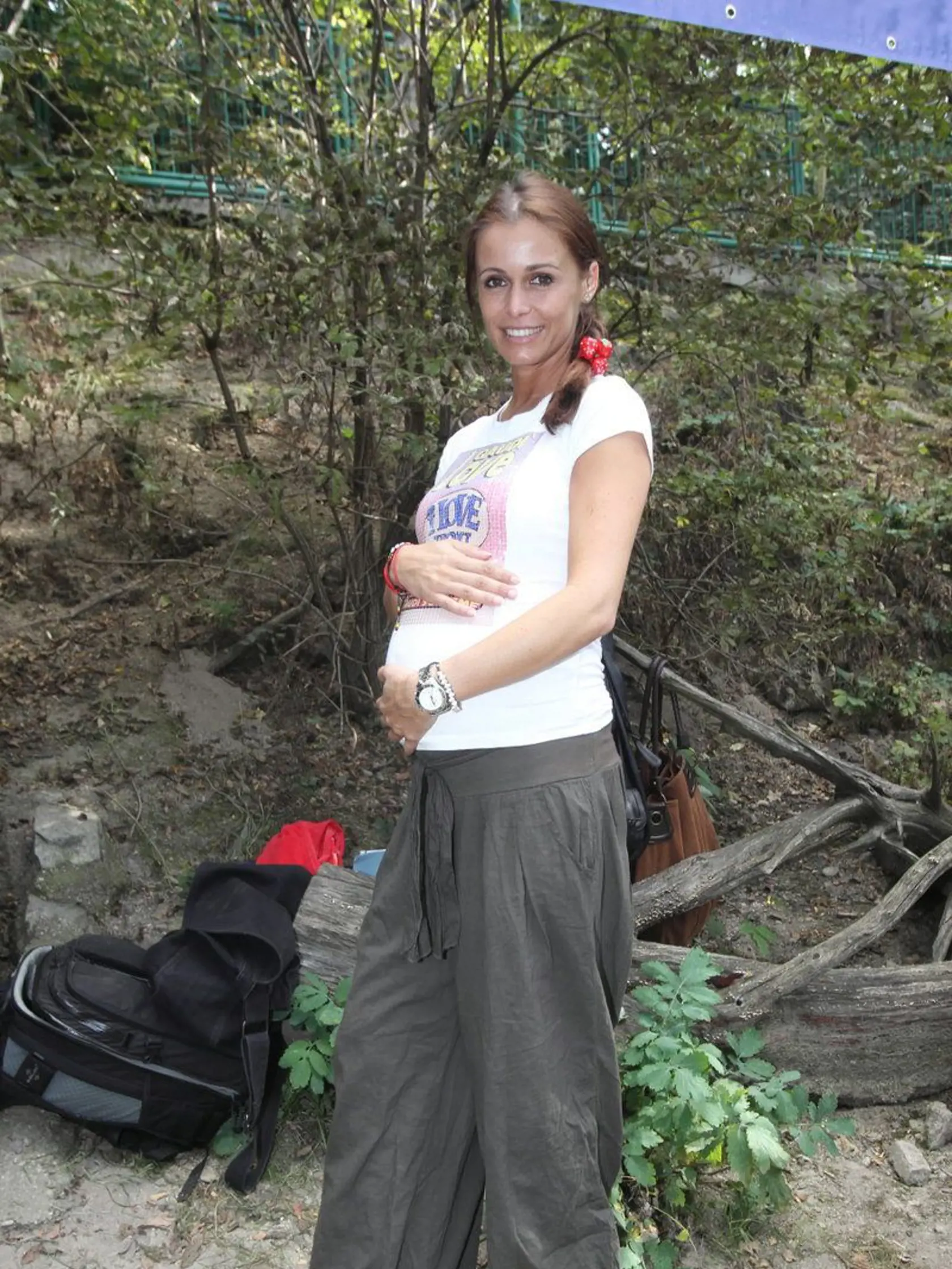 Lenka Šoóšová počas tehotenstva.