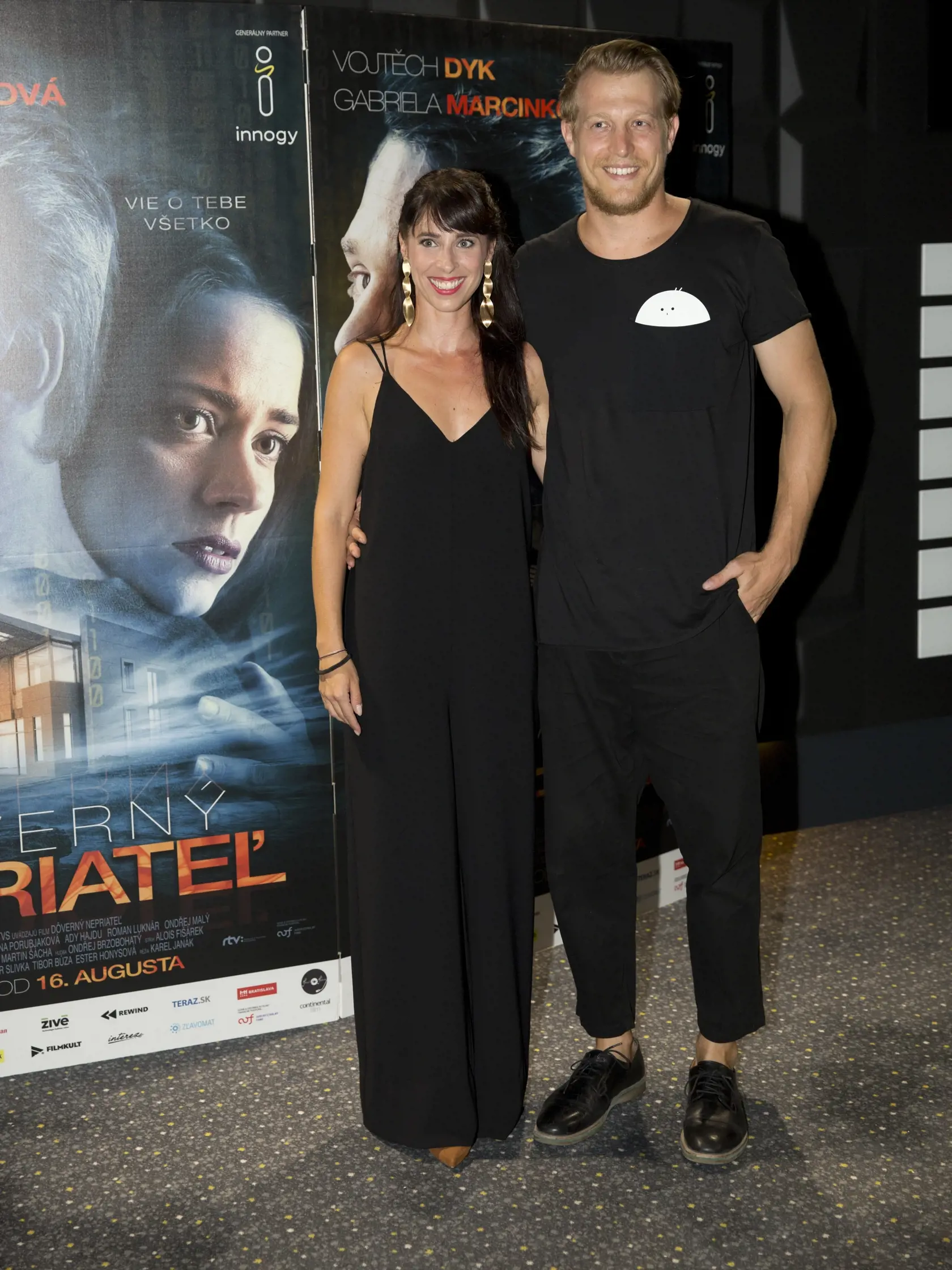 Premiéra filmu Dôverný nepriateľ v Bory Mal Na snímke Zuzana Porubjaková s manželom Jurajom