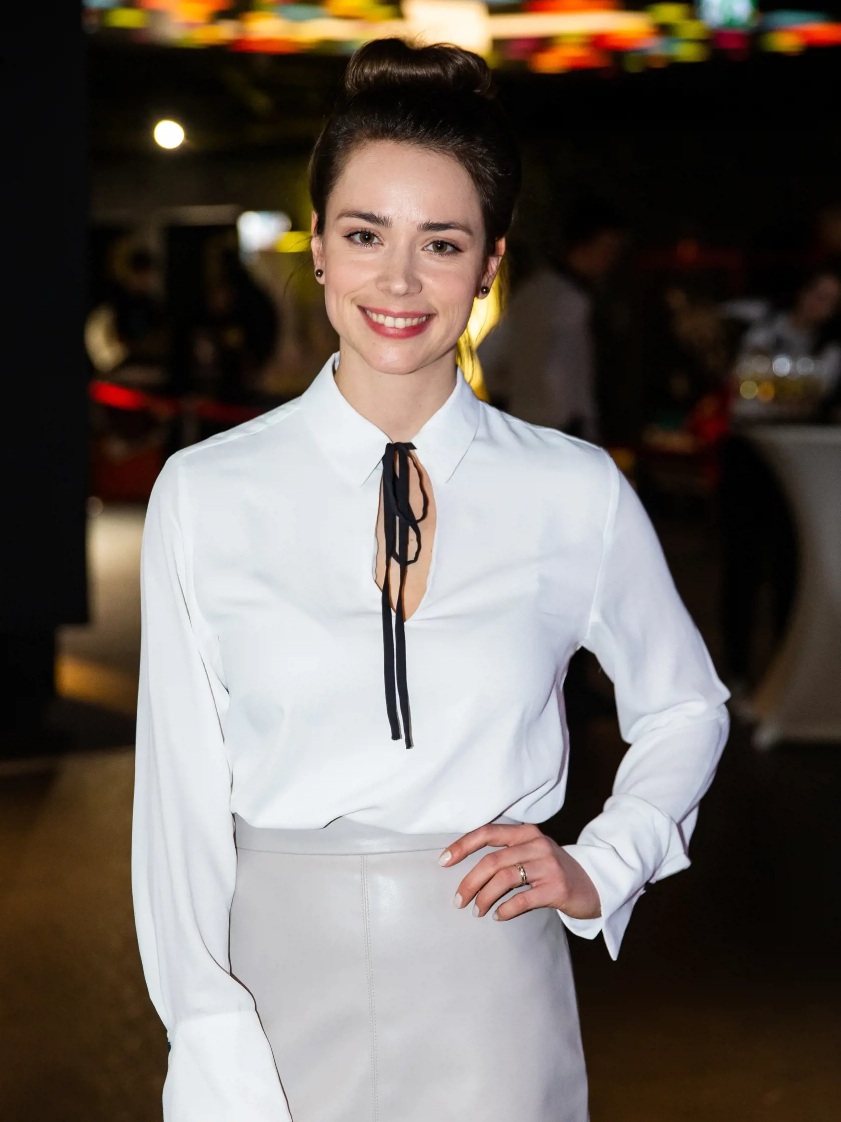 Premiéra seriálu "Pán Profesor" v jednom z bratislavských kinosál. Na snímke Gabriela Marcinková.