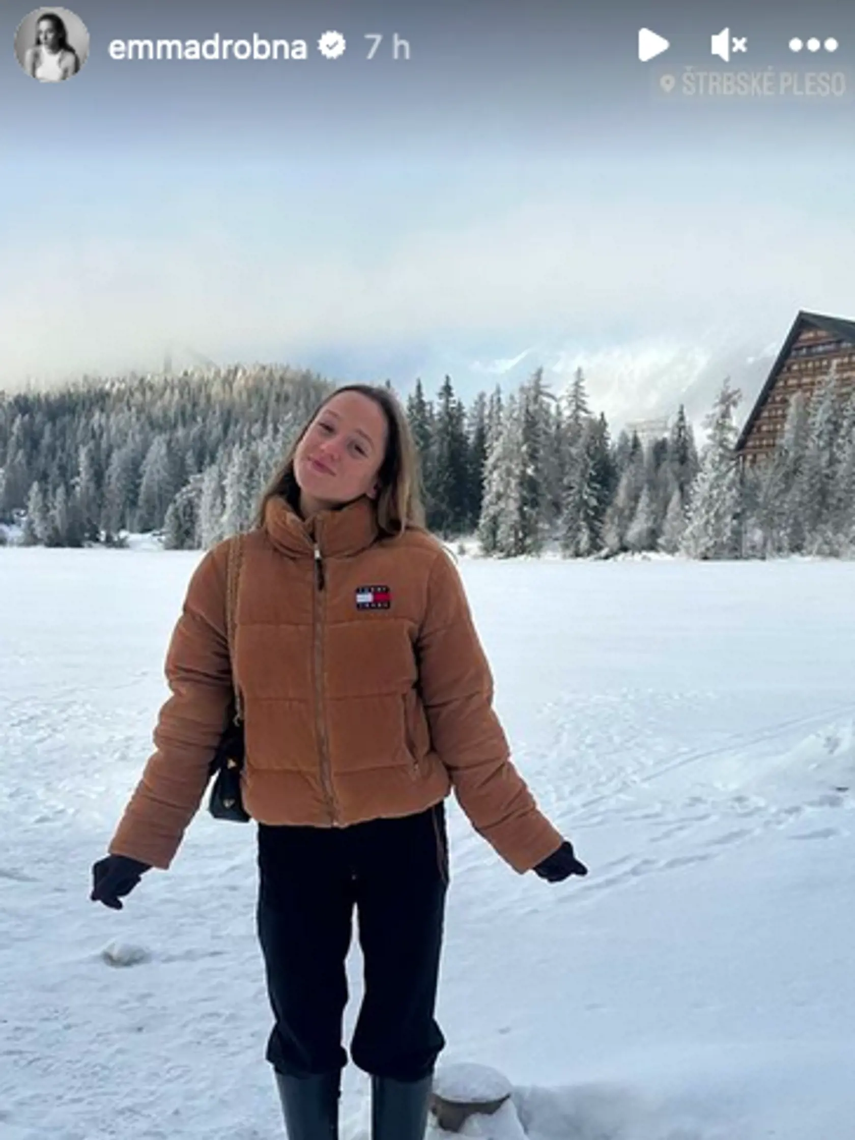 Emma Drobná na horách.