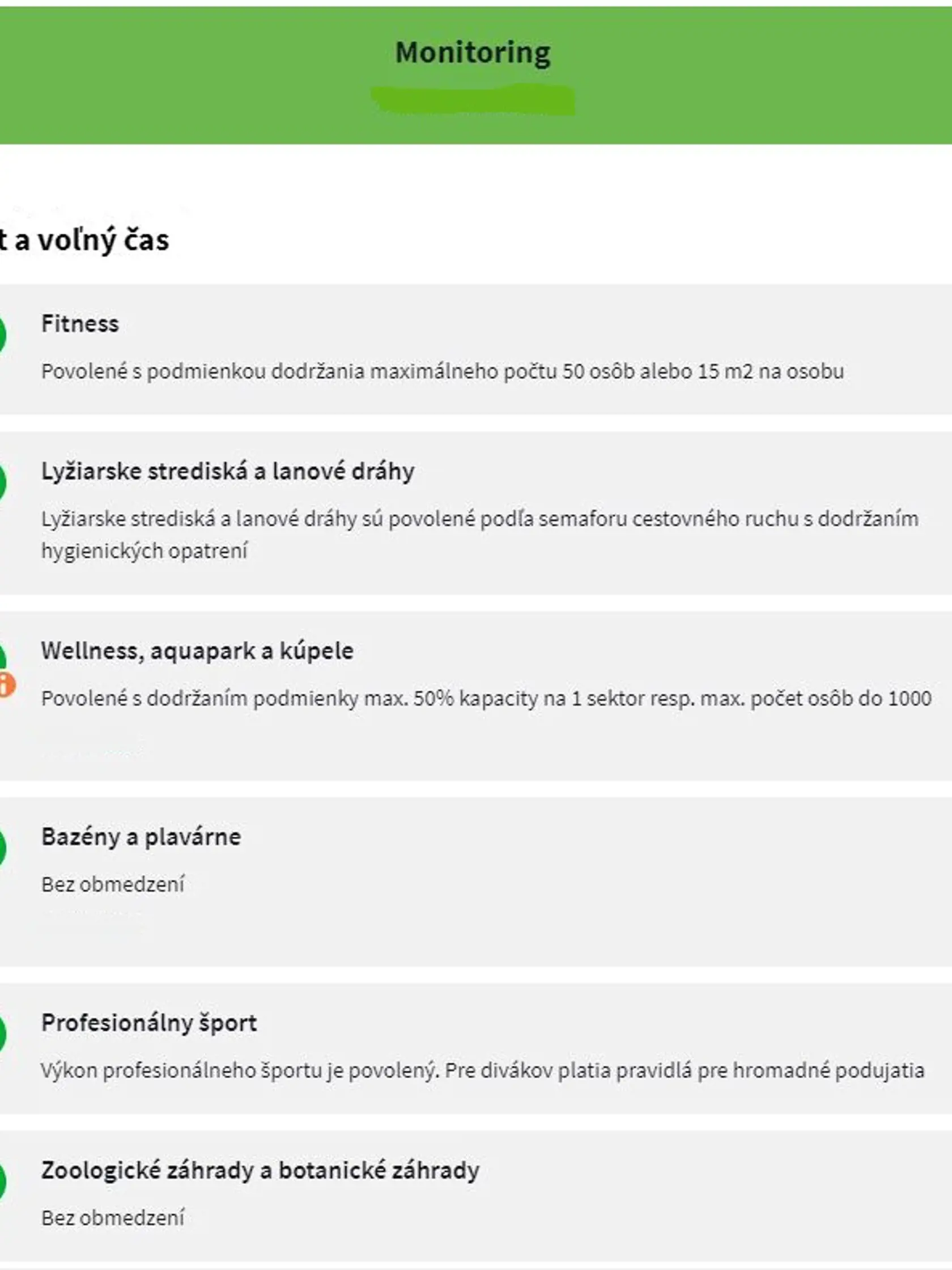 Pravidlá v zelených okresoch podľa covid automatu.