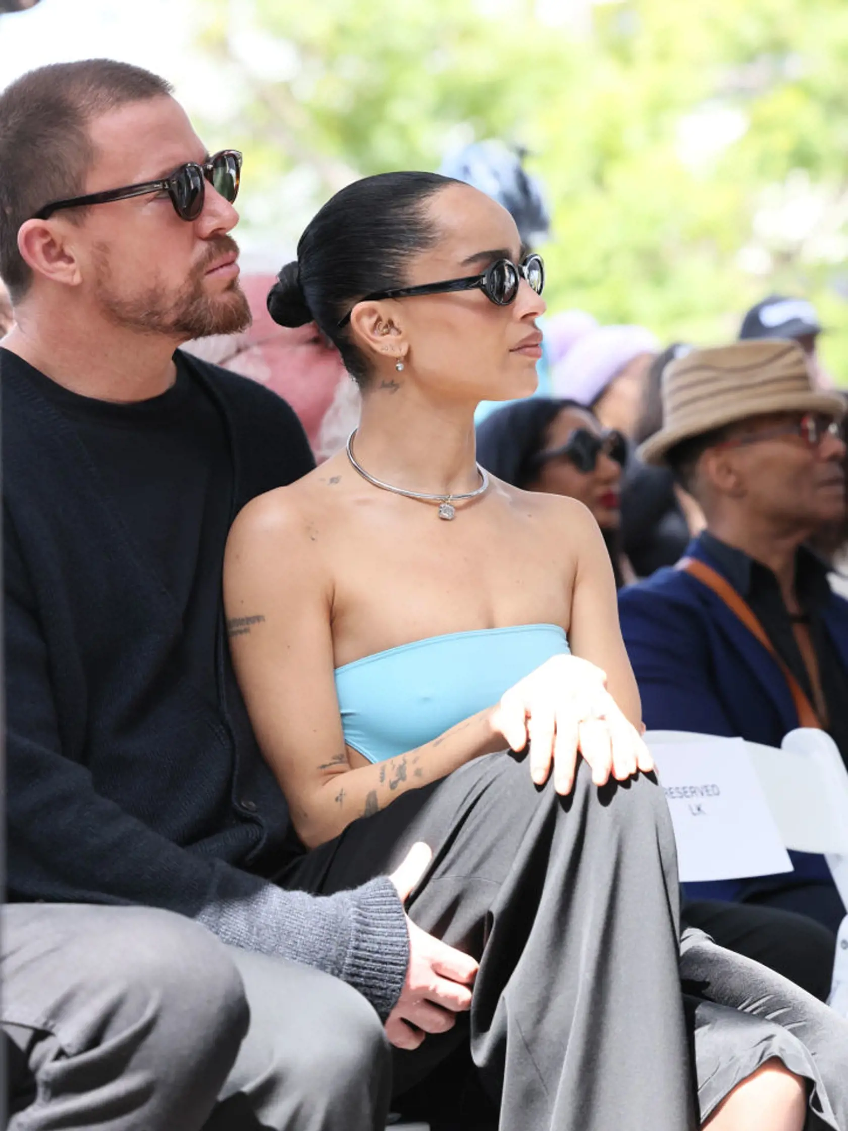 HOLLYWOOD, CALIFORNIA - MARCH 12: Channing Tatum and Zoë Kravitz attend the Lenny Kravitz Hollywood Walk of Fame Star Ceremony on March 12, 2024 in Hollywood, California. (Photo by Rodin Eckenroth/Getty Images)