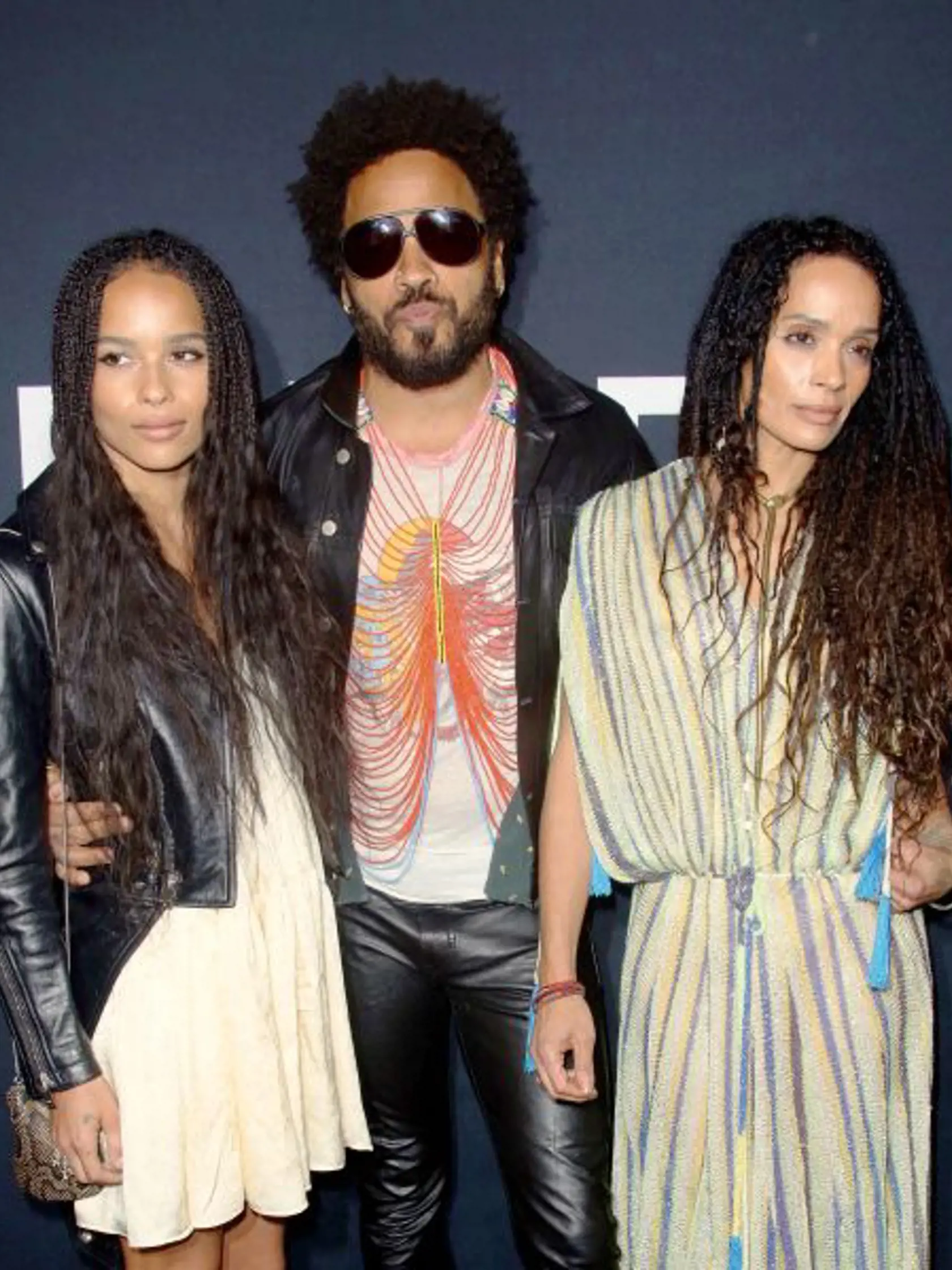 Zoë Kravitz s rodičmi - otcom Lenny Kravitzom a mamou Lisou Bonet