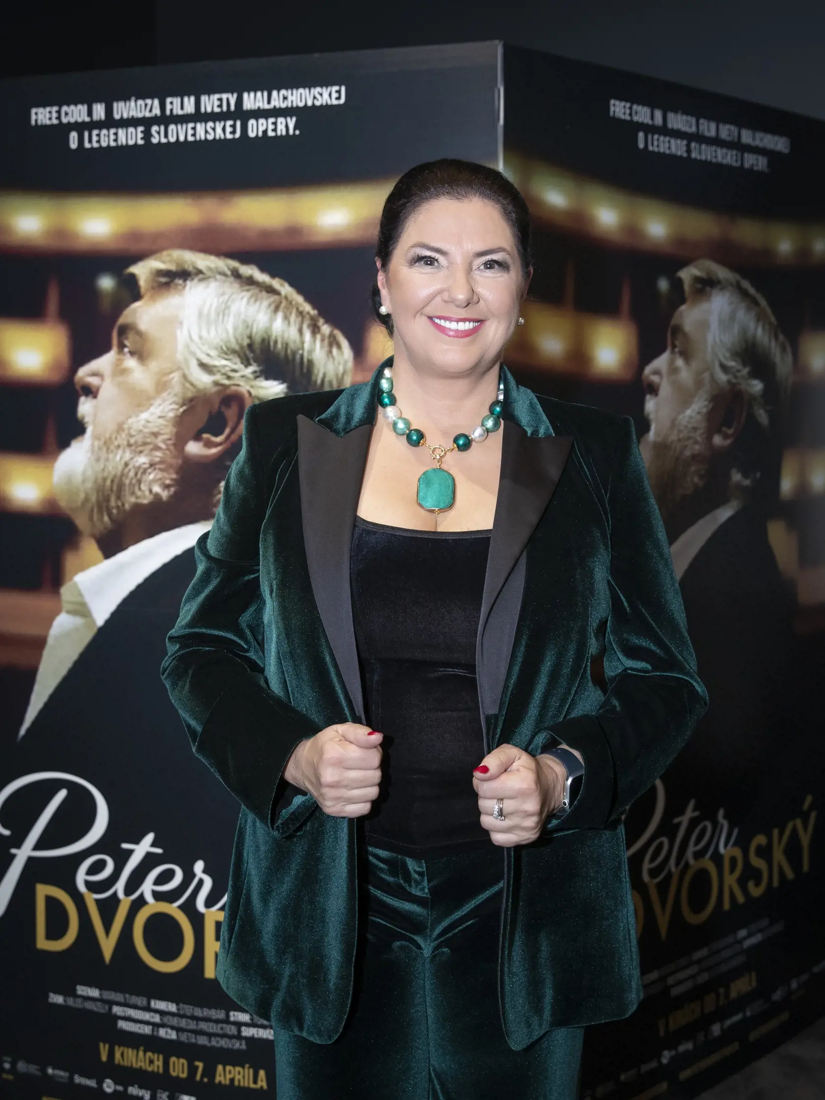 Peter Dvorský - film Ivety Malachovskej o legende slovenskej opery. Premiéra filmu v bratislavskom kine nákupného centra Bory Mall. Na snímke je Iveta Malachovská.