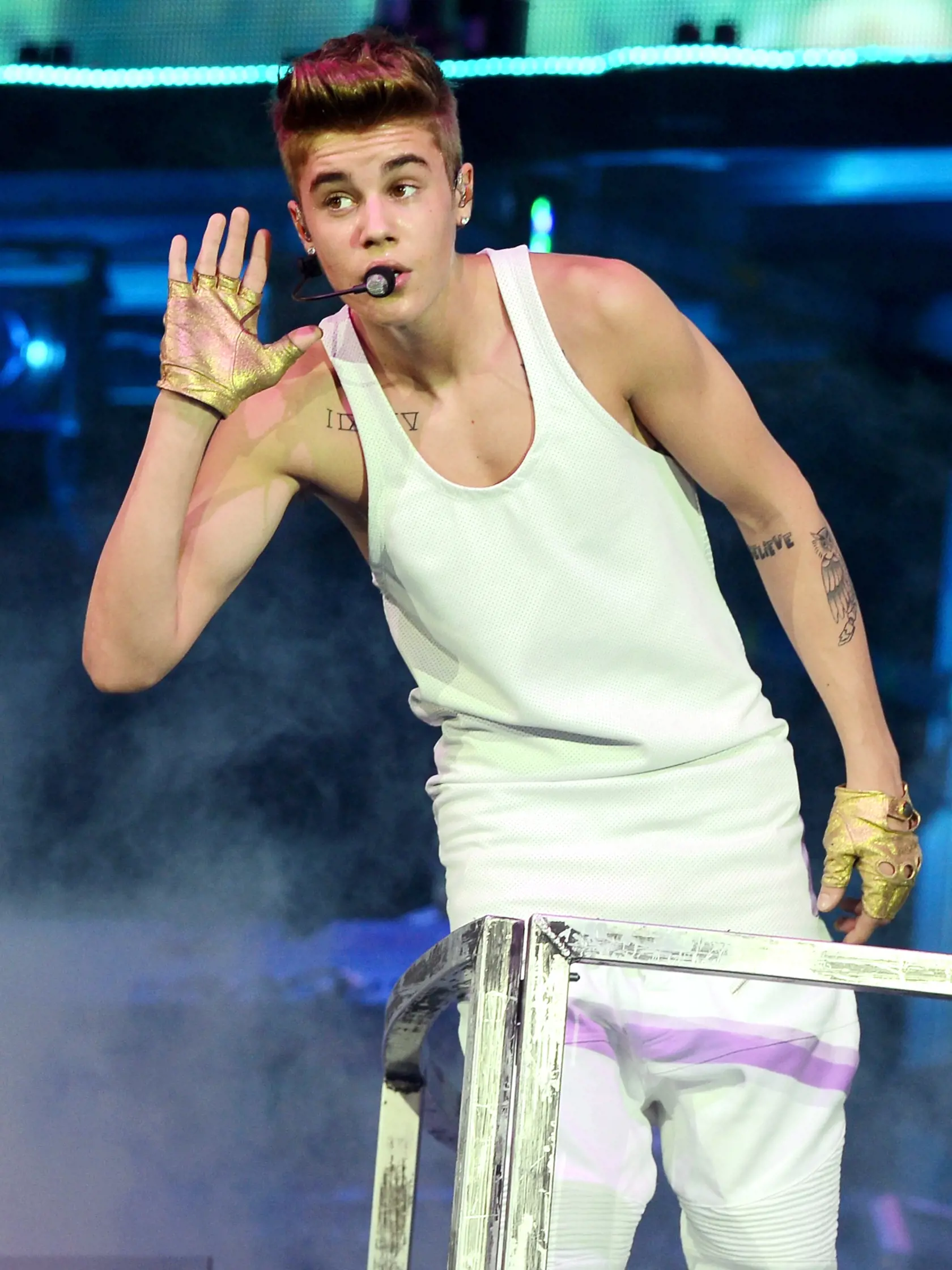 Justin Bieber performs on the Believe Tour at the AmericanAirlines Arena
Justin Bieber performs on the Believe Tour at the AmericanAirlines Arena, Miami, Florida, USA - 26 Jan 2013,Image: 649895840, License: Rights-managed, Restrictions: , Model Release: no, Credit line: Profimedia