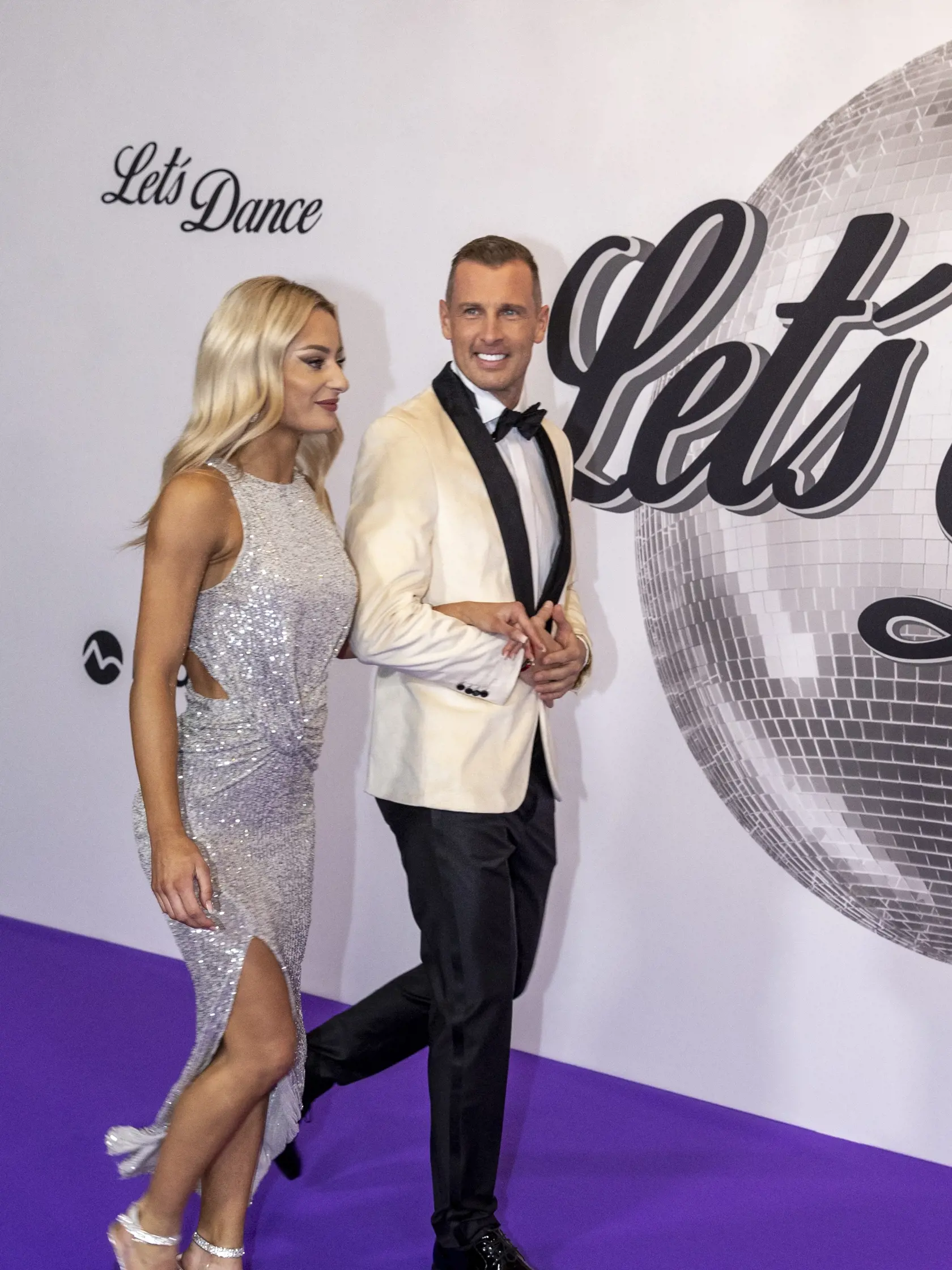 Predstavenie tanečných párov Let’s Dance 2024. Na snímke je Ján Ďurica a Vanesa Indrová.  