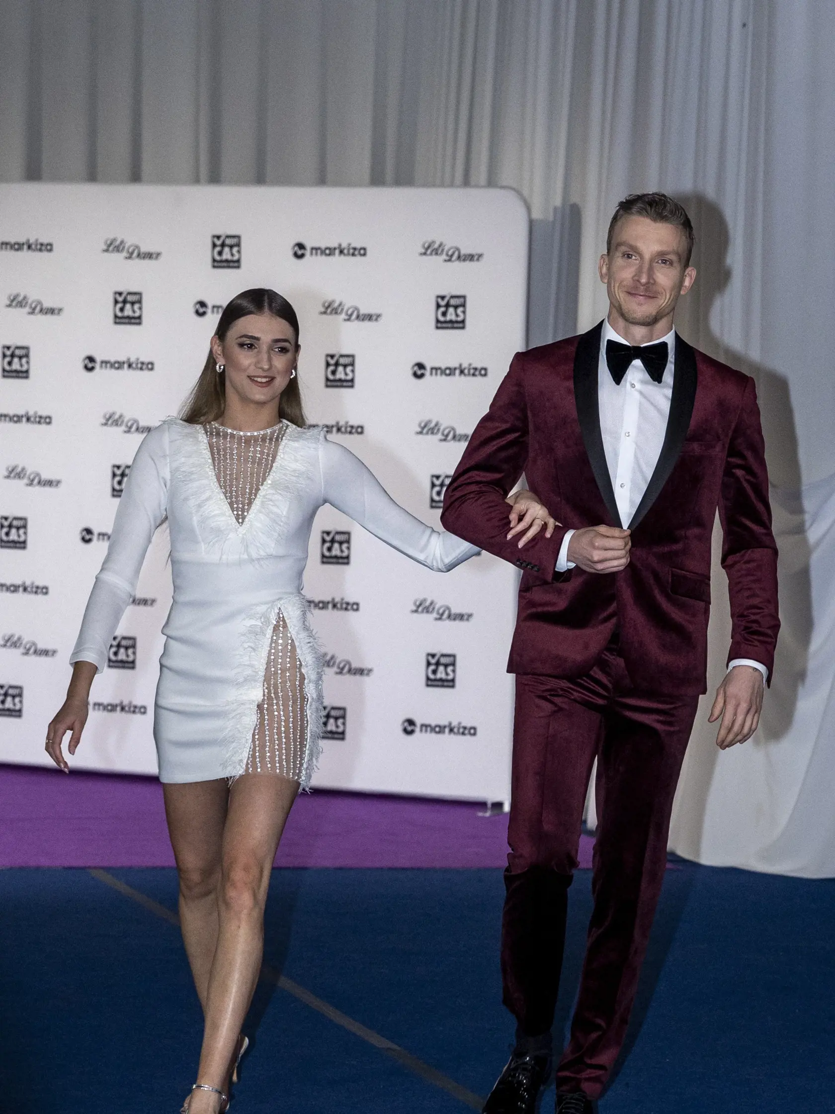 Predstavenie tanečných párov Let’s Dance 2024. Na snímke je Juraj Bača a Patrícia Piešťanská. 