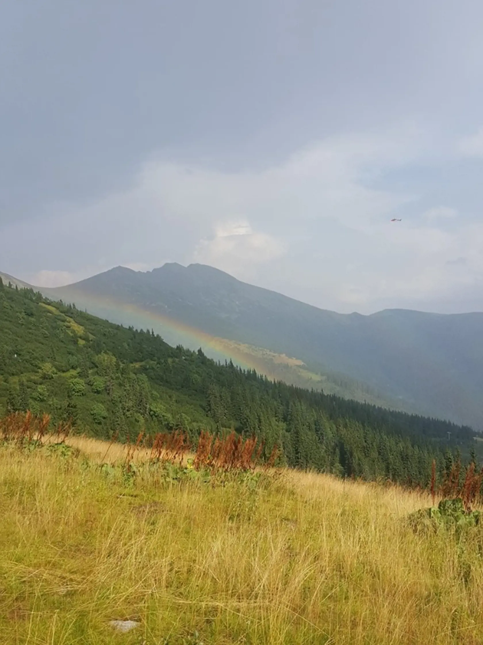 Zásah bleskom pod Sedlom Príslop v Nízkych Tatrách