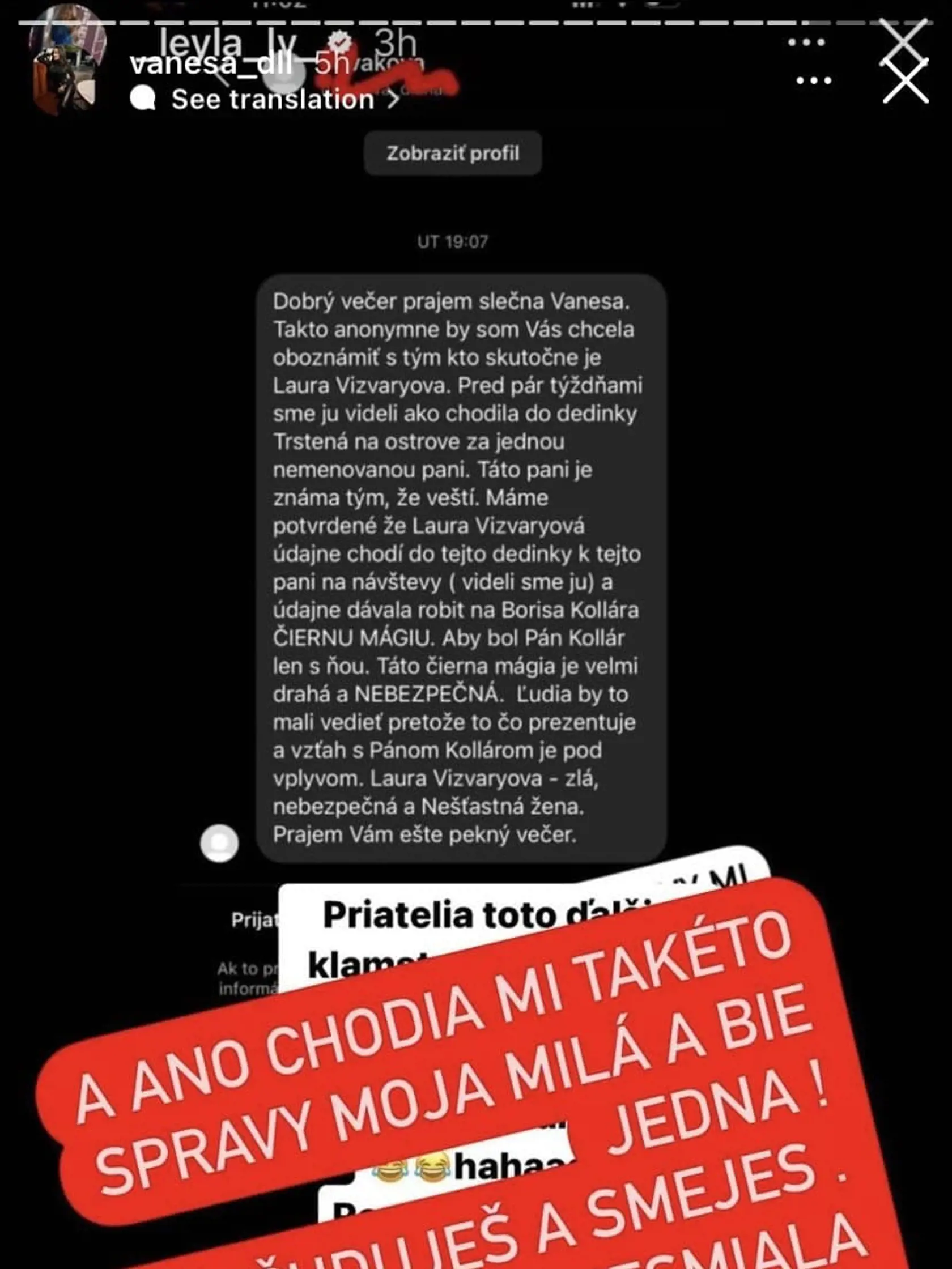 Vojna medzi Vanessou a Laurou.