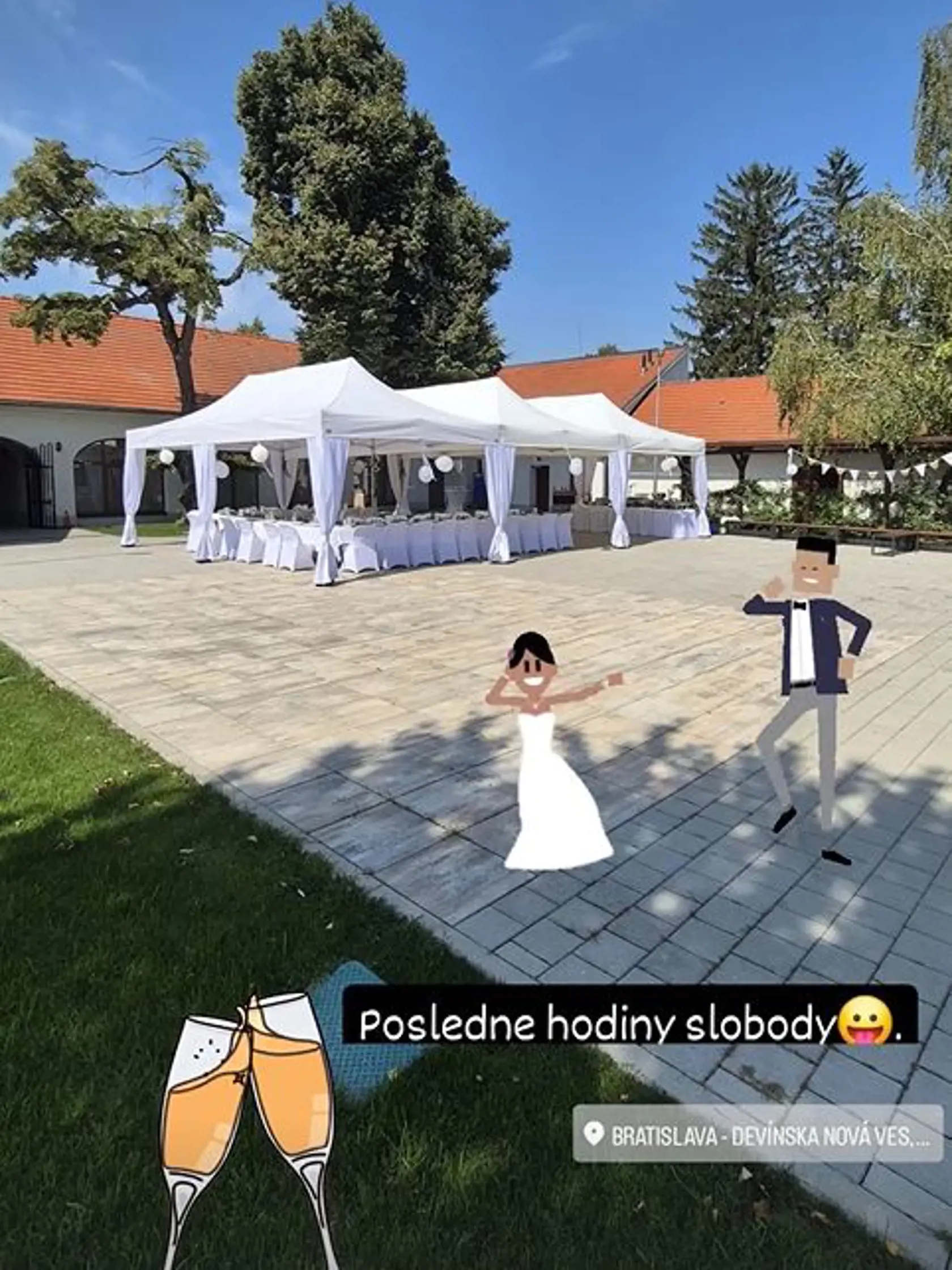 Exmanžel Martiny Šimkovičovej sa 4. septembra oženil v bratislavskej Devínskej Novej Vsi. 
