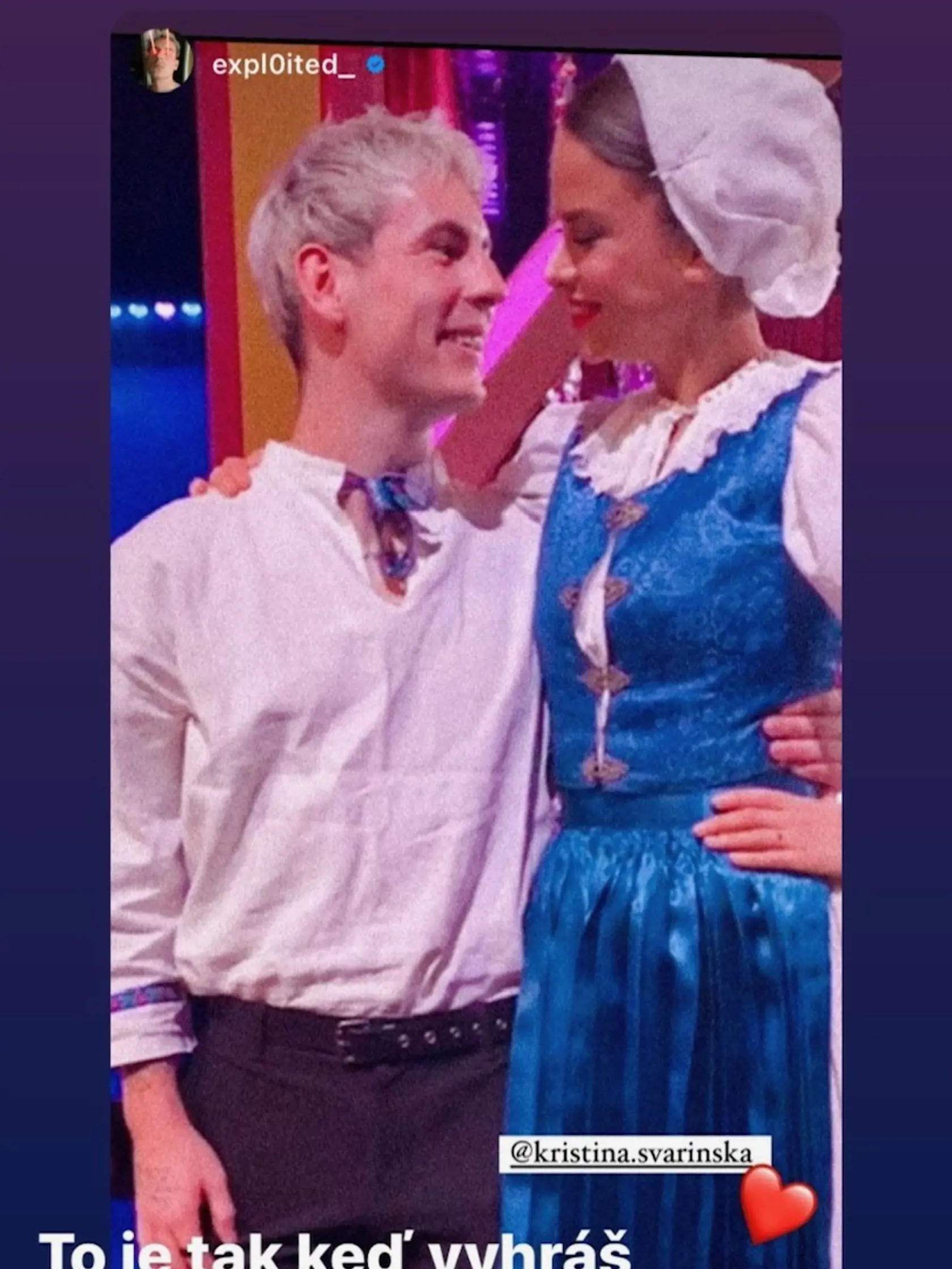 Kristína Svarinská zverejnila takýto zamilovaný odkaz.