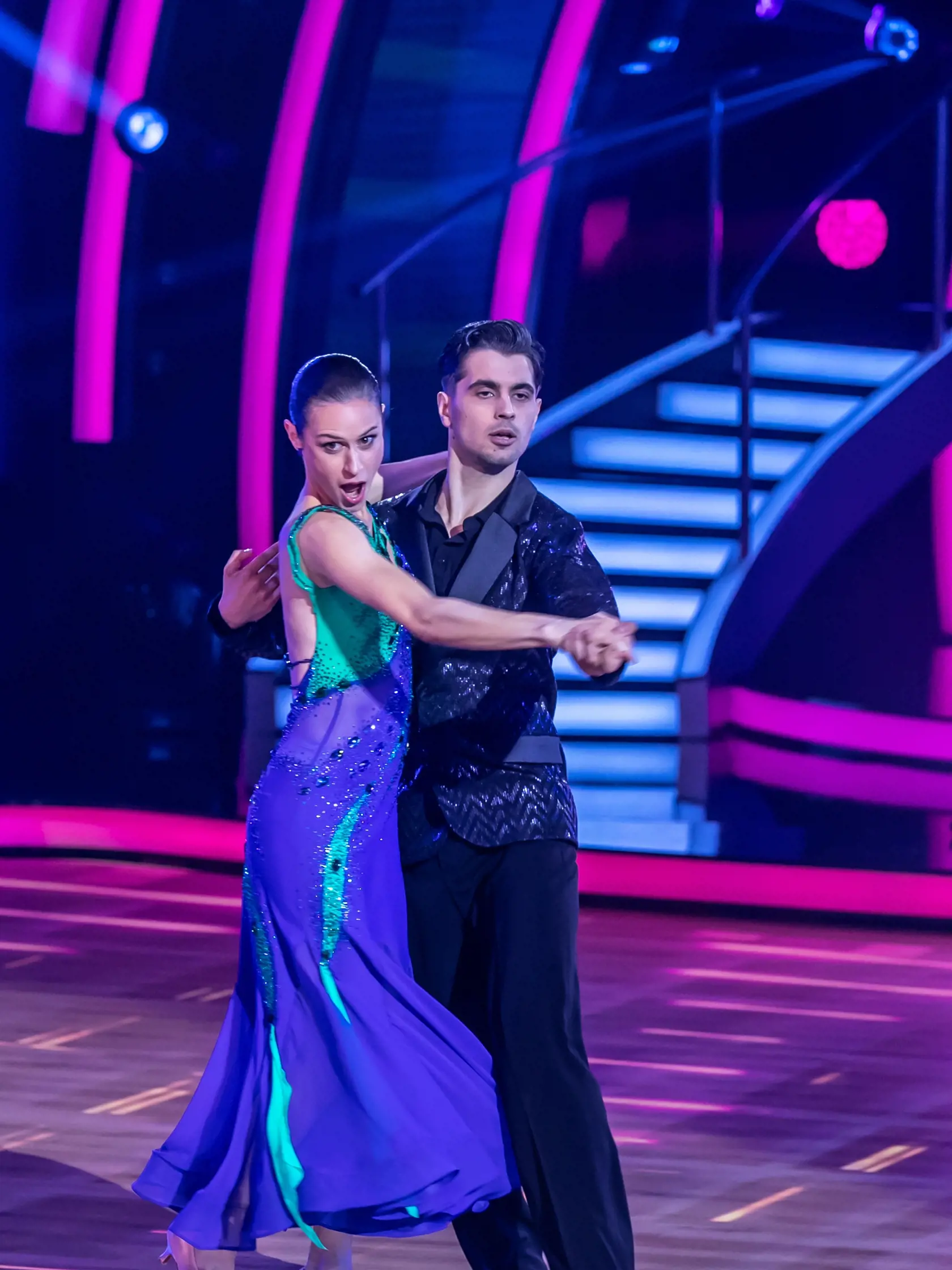Prvé kolo Lets Dance 2024. Na snímke Anna Jakab Rakovská a Jaroslav Ihring. 