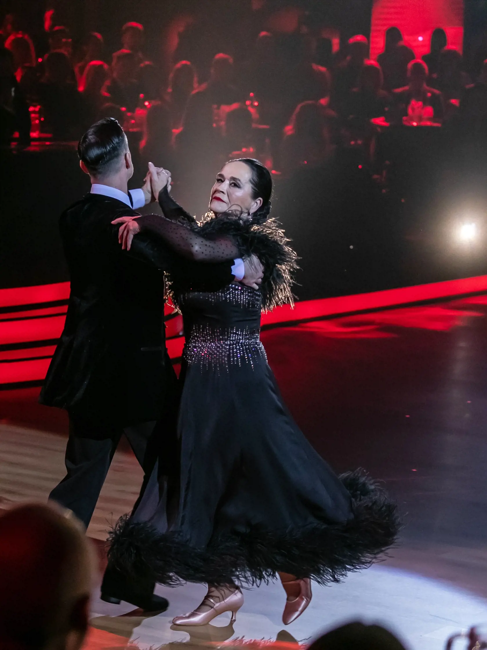 Prvé kolo Lets Dance 2024. Na snímke Hana Gregorová a Róbert Pavlík. 